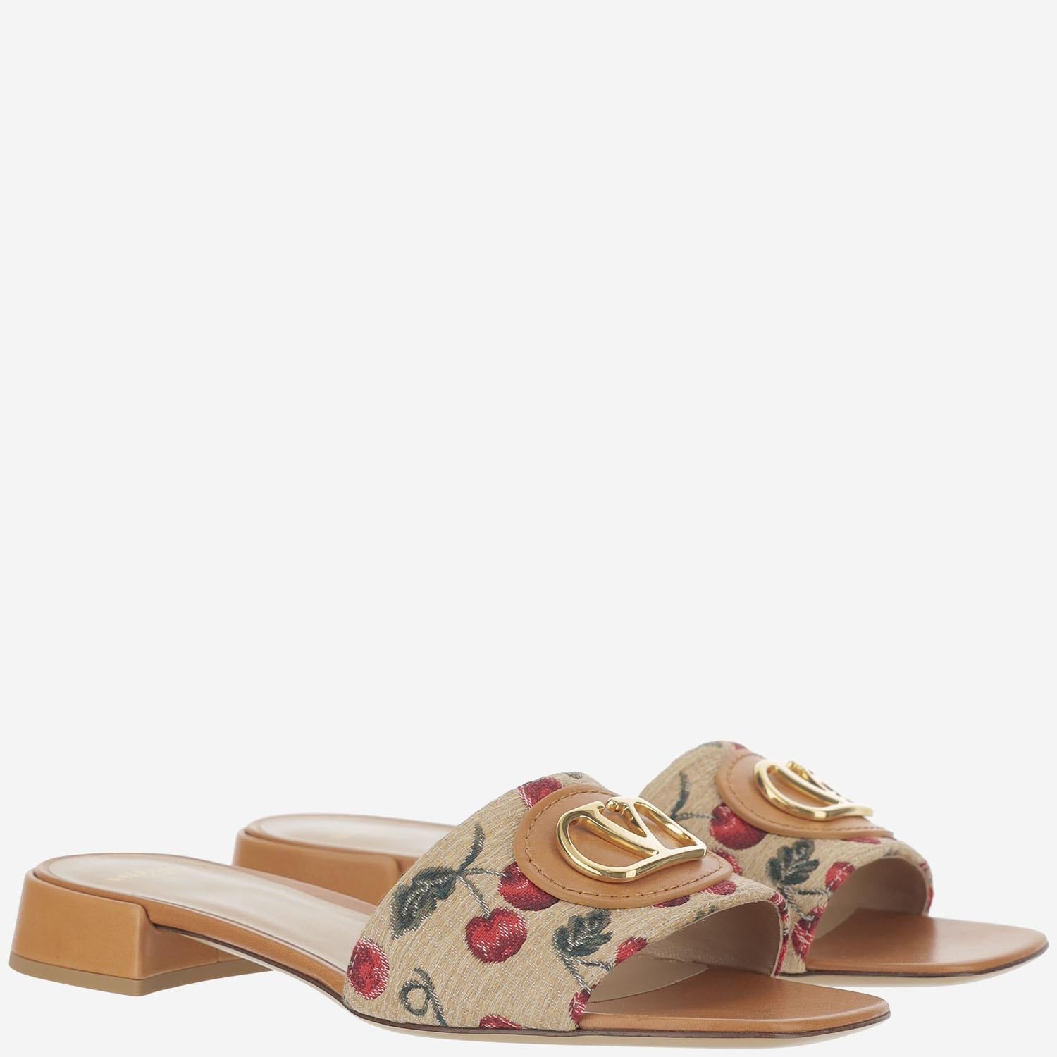 SLIDES VLOGO SIGNATURE CON MOTIVO CHERRYFIC 6W0S0LT0NNX 32H VALENTINO GARAVANI