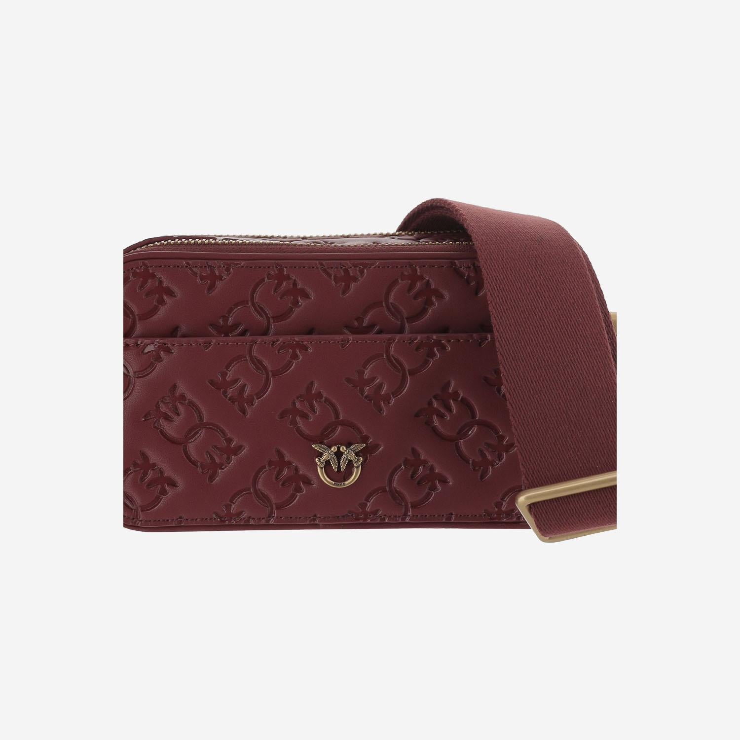 BORSA A TRACOLLA IN PELLE MONOGRAM 104292 A1YBY1HQ PINKO