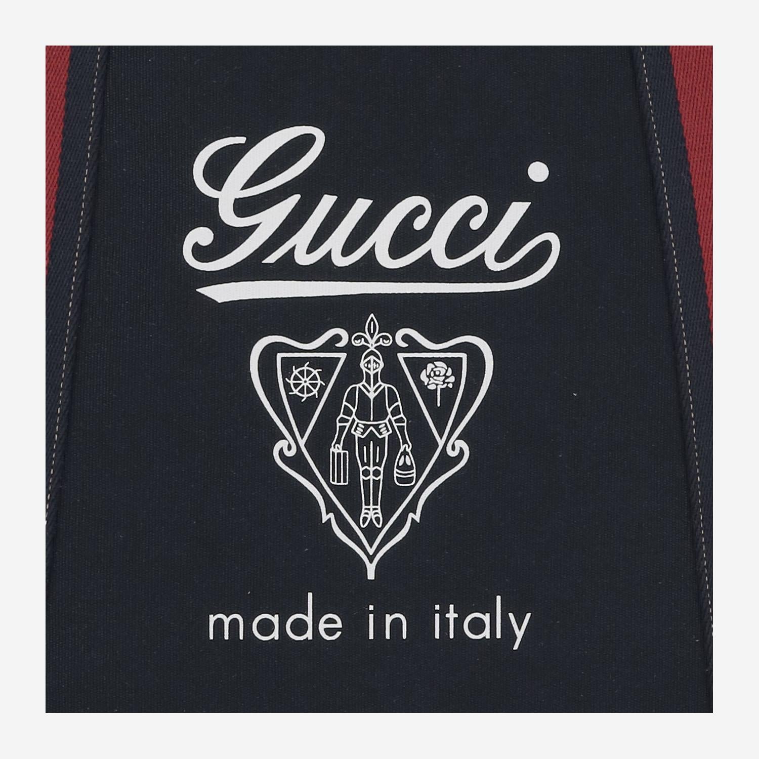 Borsa in tessuto stampato misura media con dettaglio Web 816863 FAD784044 GUCCI