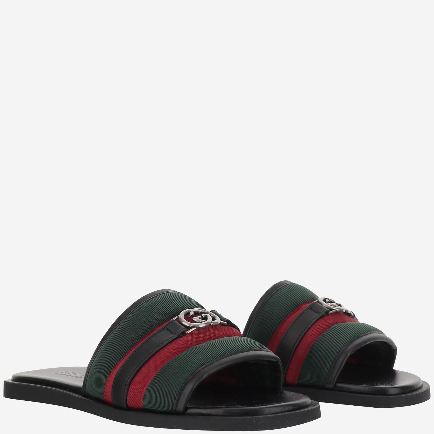 SANDALI SLIDER CON NASTRO WEB 835091 HAAHH8449 GUCCI
