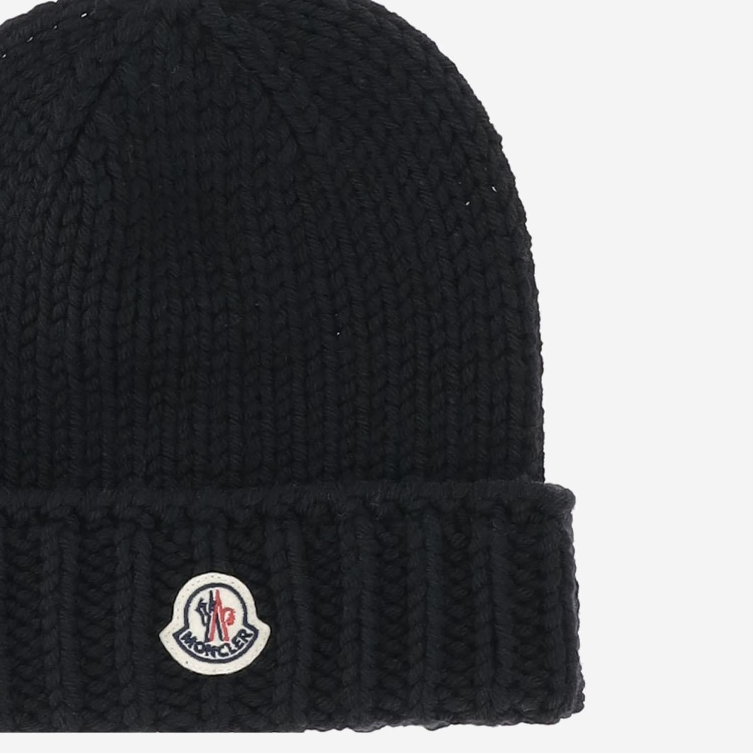 BEANIE IN LANA CON LOGO 3B00026M1172 999 MONCLER ENFANTS
