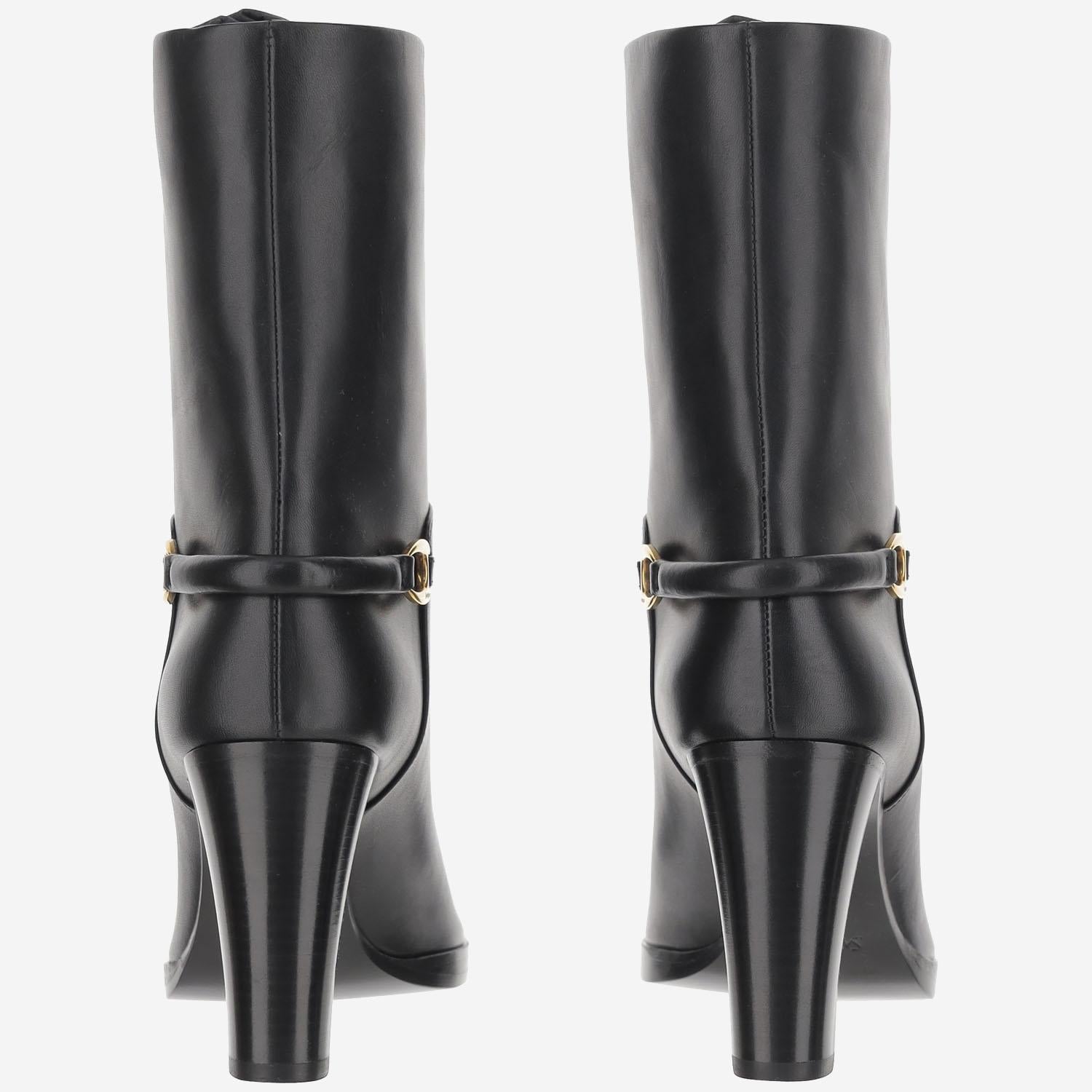 Stivaletti SULPICE in pelle liscia 841573 28N001000 SAINT LAURENT