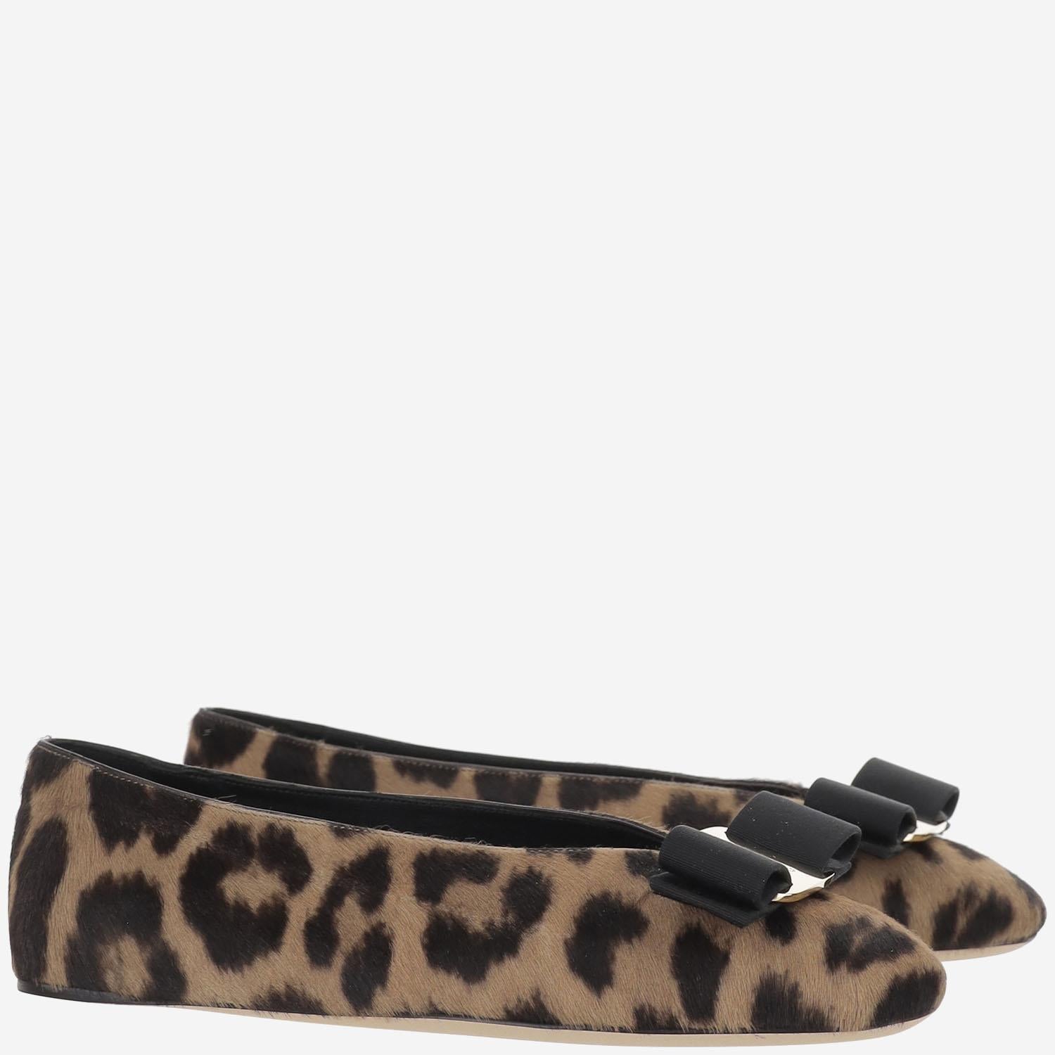 BALLERINE FIOCCO VARA VANNAP 001NATURALENERO600NERO SALVATORE FERRAGAMO