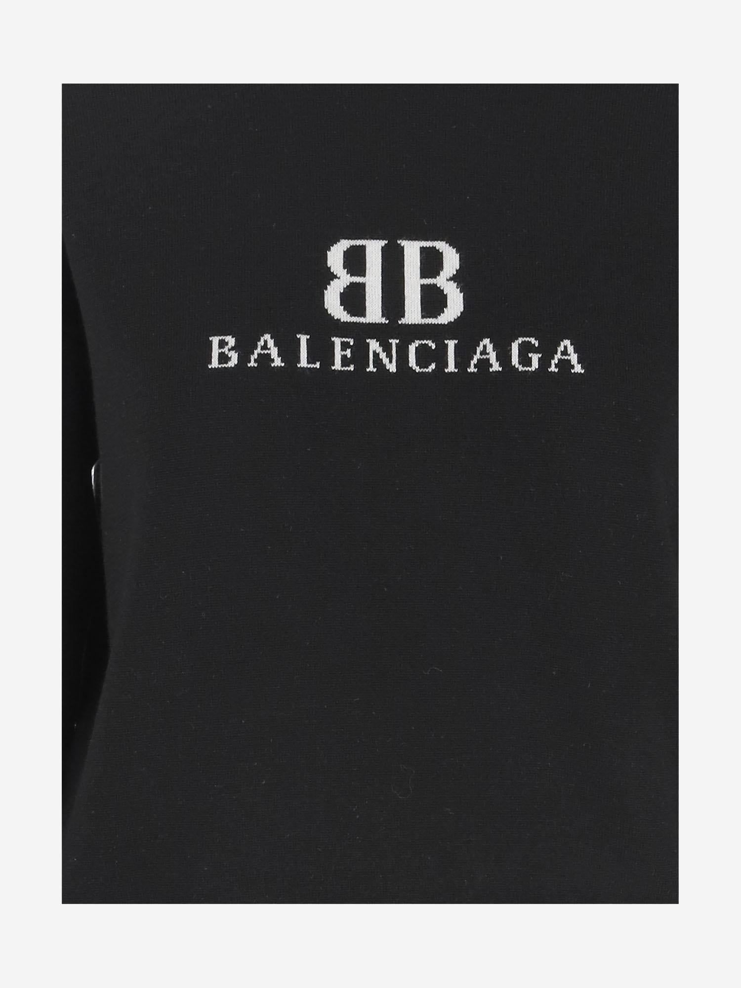 MAGLIONE IN MISTO LANA CON LOGO 818418 T17251070 BALENCIAGA