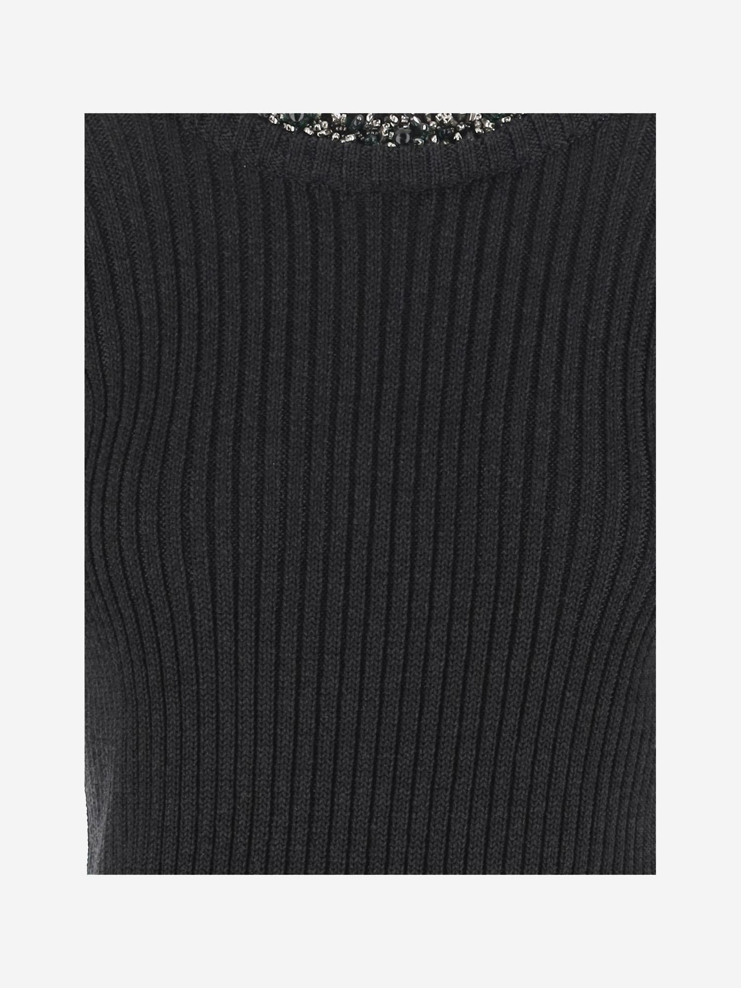 TOP IN VISCOSA E COTONE CON DECORAZIONI 011208 1714900 DRIES VAN NOTEN