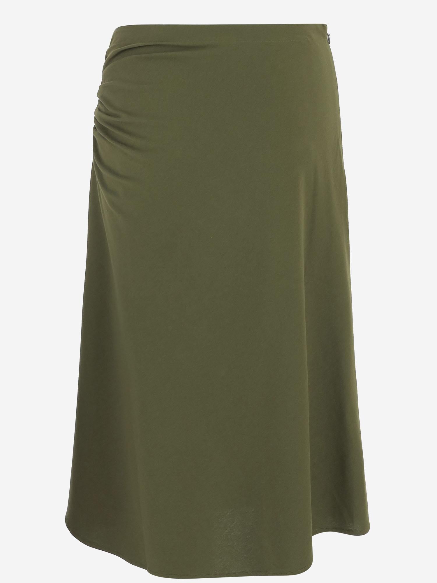 GONNA HEVIRA IN COTONE CON DRAPPEGGIO LATERALE 011116 2603604 DRIES VAN NOTEN