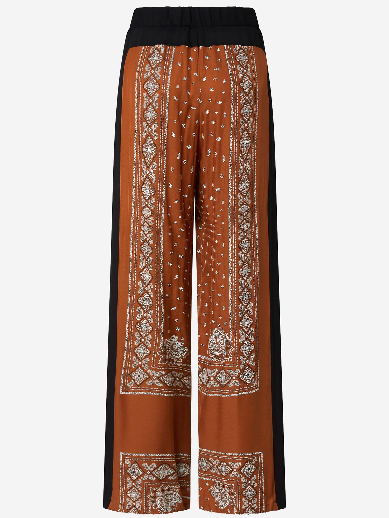 PANTALONI AMPI CON MOTIVO BANDANA 104663 A2CKLZ3 PINKO
