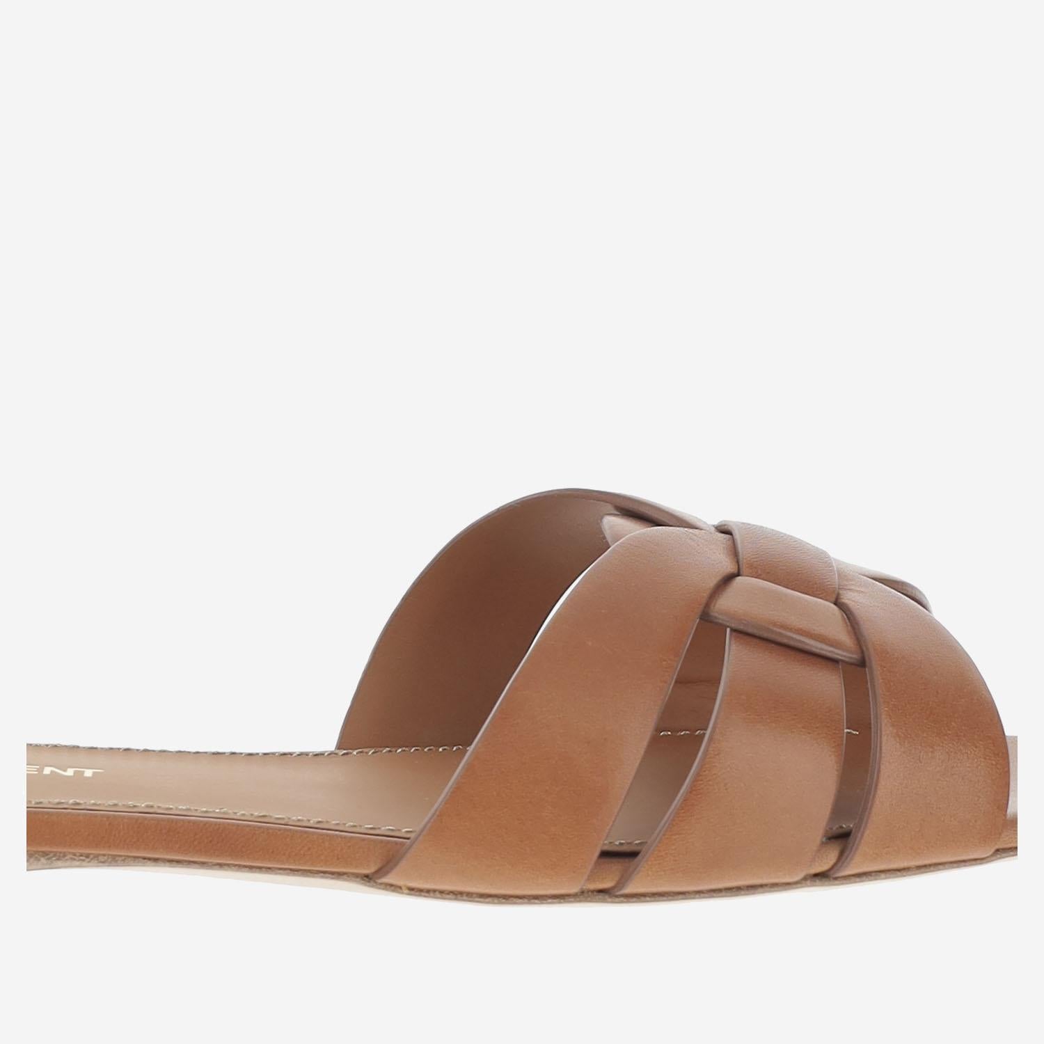 SANDALI FLAT NU PIEDS TRIBUTE 05 IN PELLE 571952 BDA002206 SAINT LAURENT