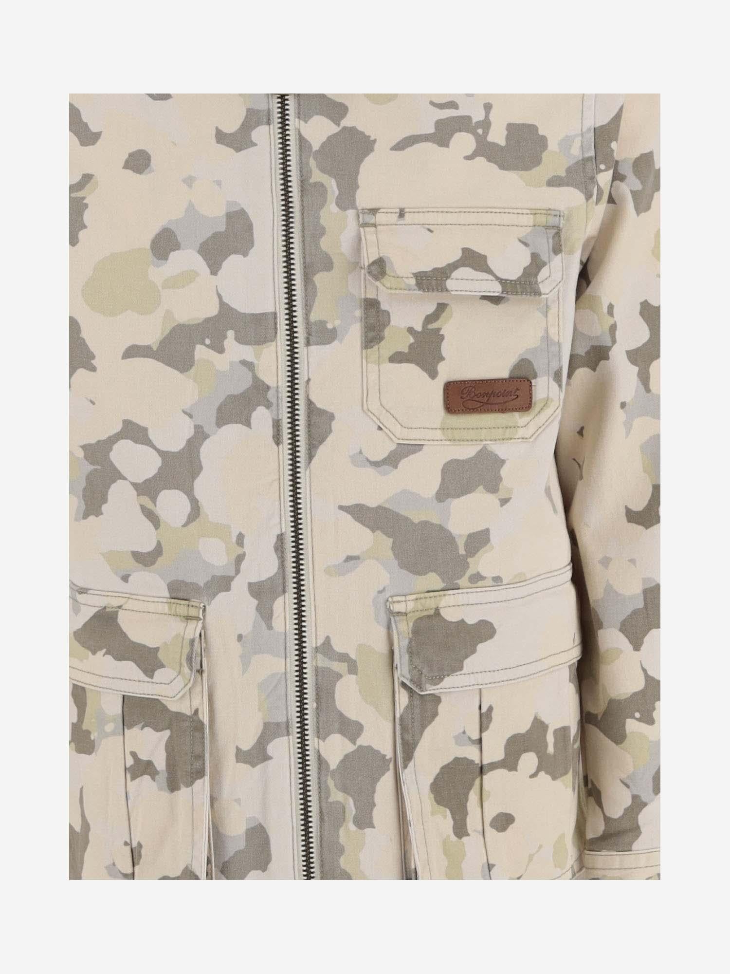 GIACCA IN COTONE STRETCH CON MOTIVO CAMO S04BJAW00008 905 BONPOINT KIDS