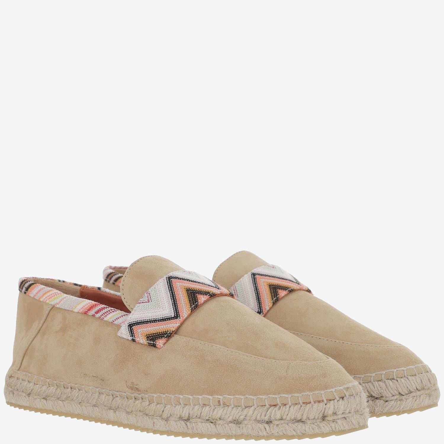 Espadrilles in misto viscosa con motivo zigzag MWB013 020 MISSONI