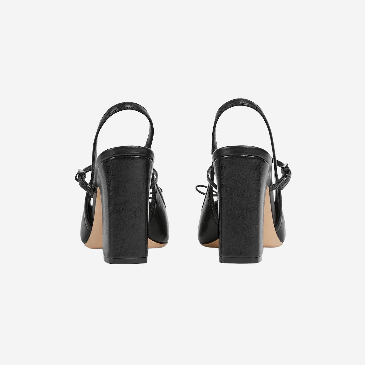 Décolleté slingback in pelle con Morsetto 845891 AAFK11000 GUCCI