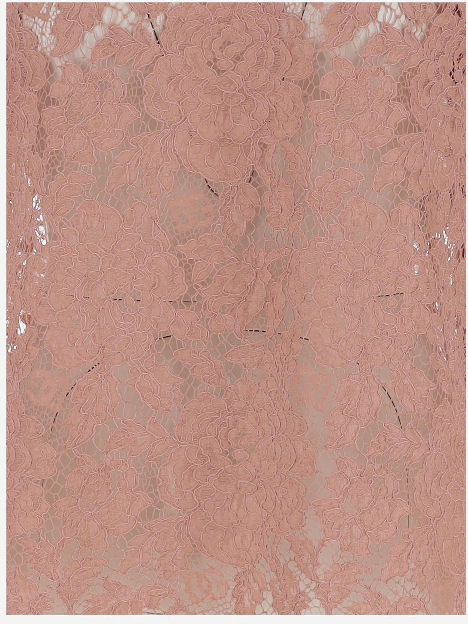TOP IN PIZZO A CORDONCINO FLOREALE IN MISTO VISCOSA E COTONE F8V21T HLM7LF0473 DOLCE & GABBANA