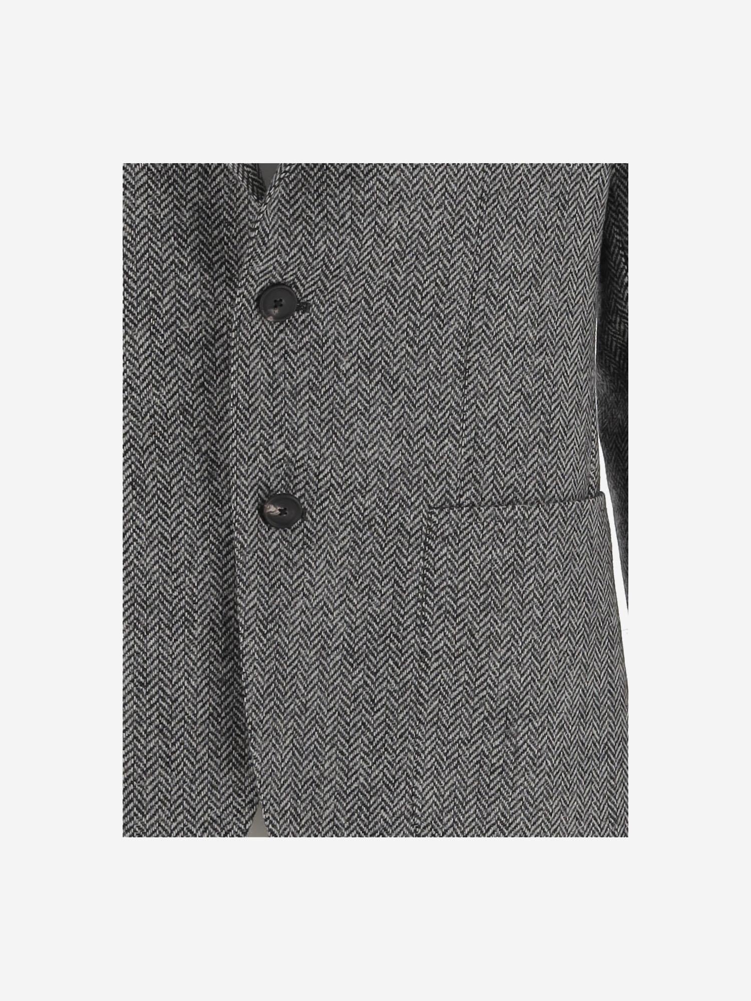 GIACCA MONOPETTO IN TWEED DI LANA 1SMC22K 630007N1295 TAGLIATORE