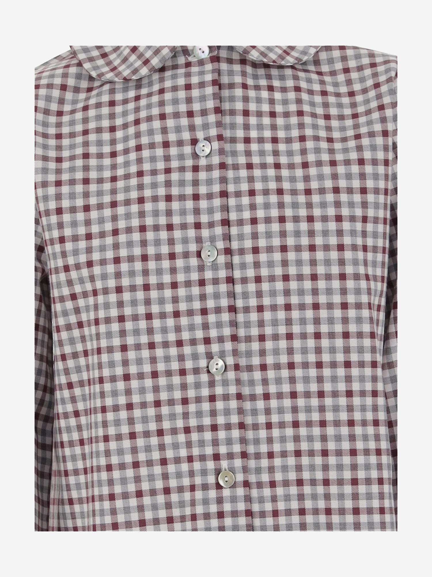 CAMICIA IN COTONE CON MOTIVO A QUADRI DIVA 36 NICOLETTA FANNA KIDS