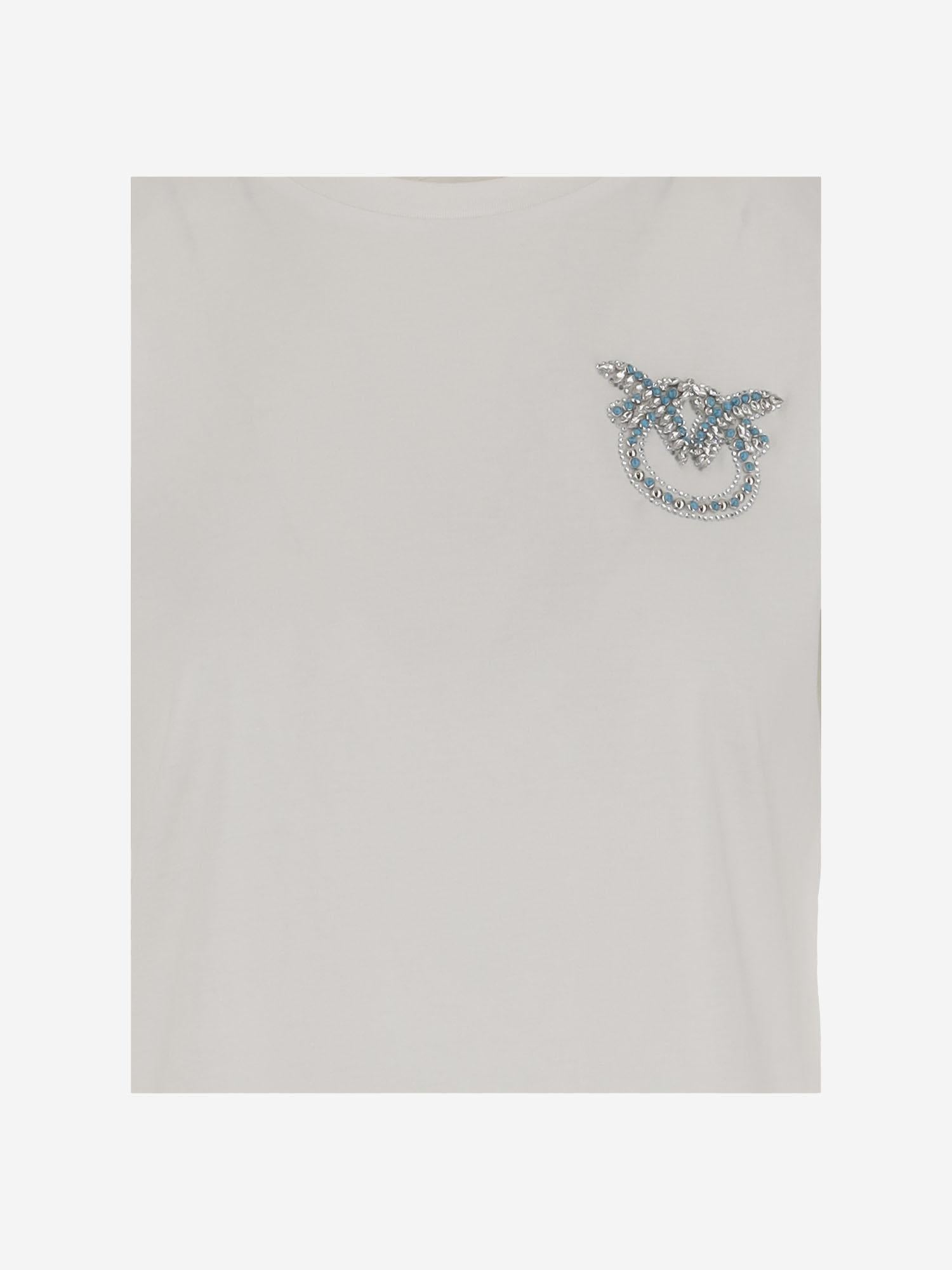 T-SHIRT IN COTONE CON LOGO 103320 A2G7Z05 PINKO