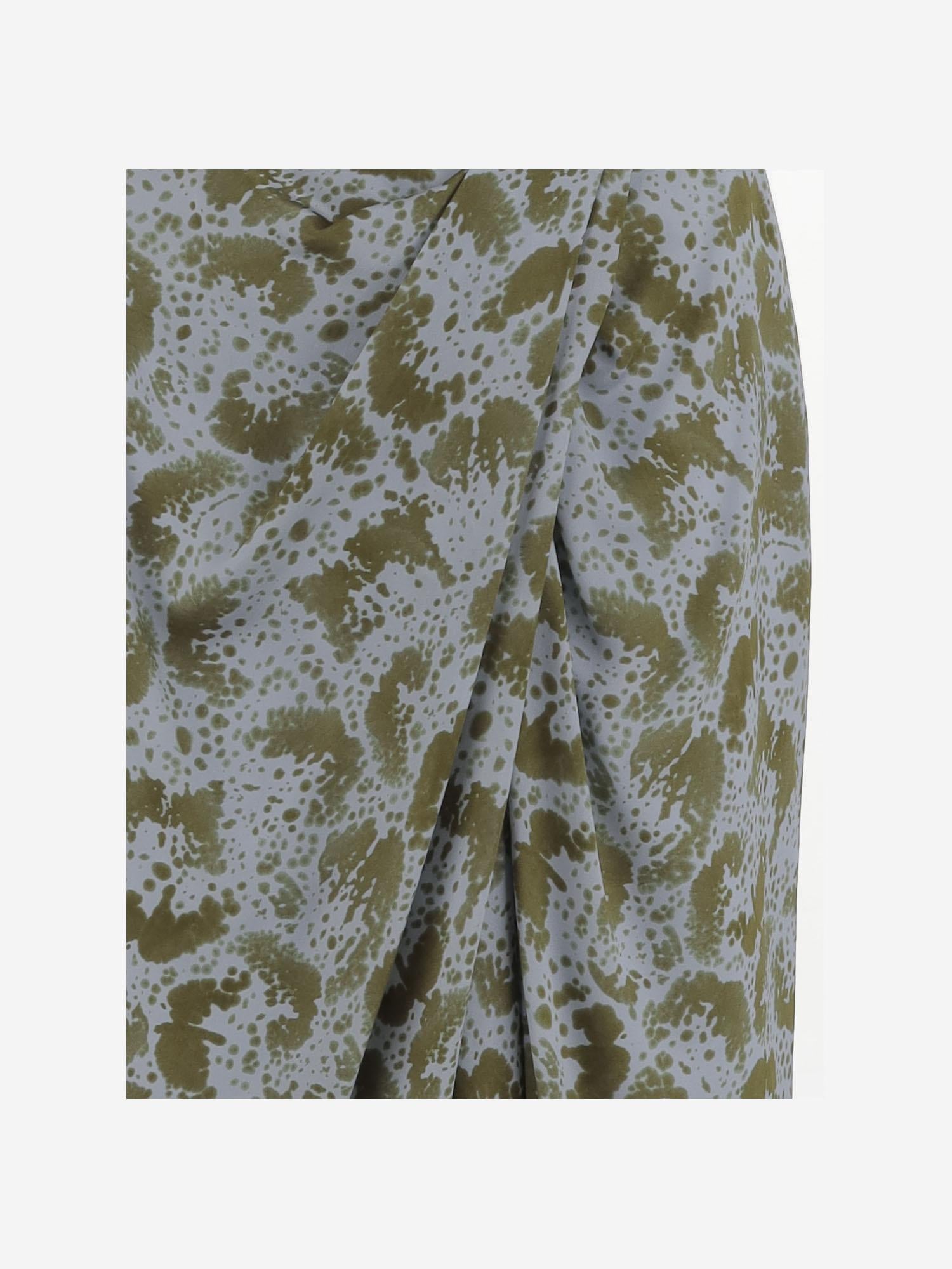 GONNA IN SETA STAMPATA 010800 1163606 DRIES VAN NOTEN