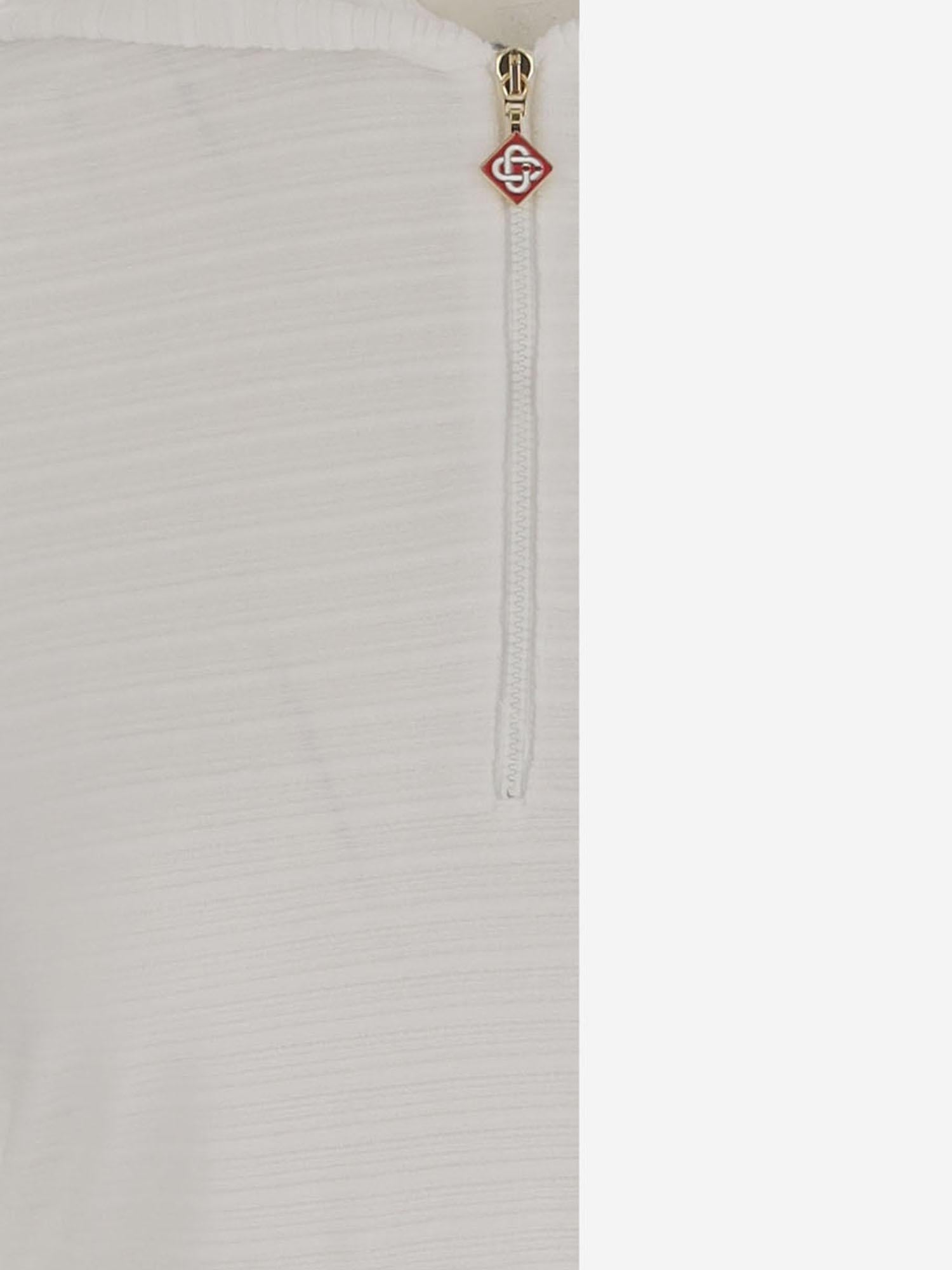 TOP HIPPIE TENNIS IN MISTO COTONE STRETCH WS25JTP354 01 CASABLANCA
