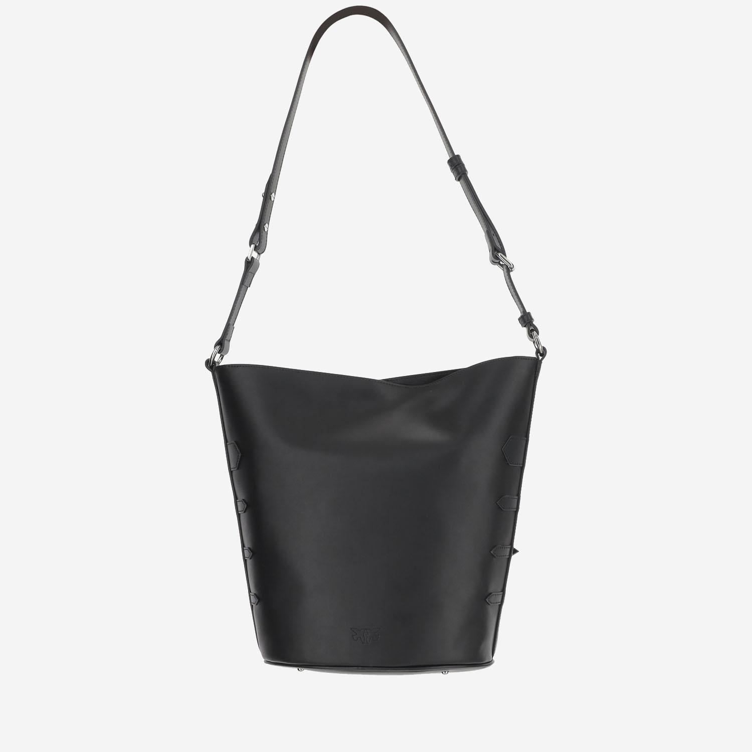 BORSA A TRACOLLA IN PELLE CON CINTURINI 104366 A26KZ99A PINKO