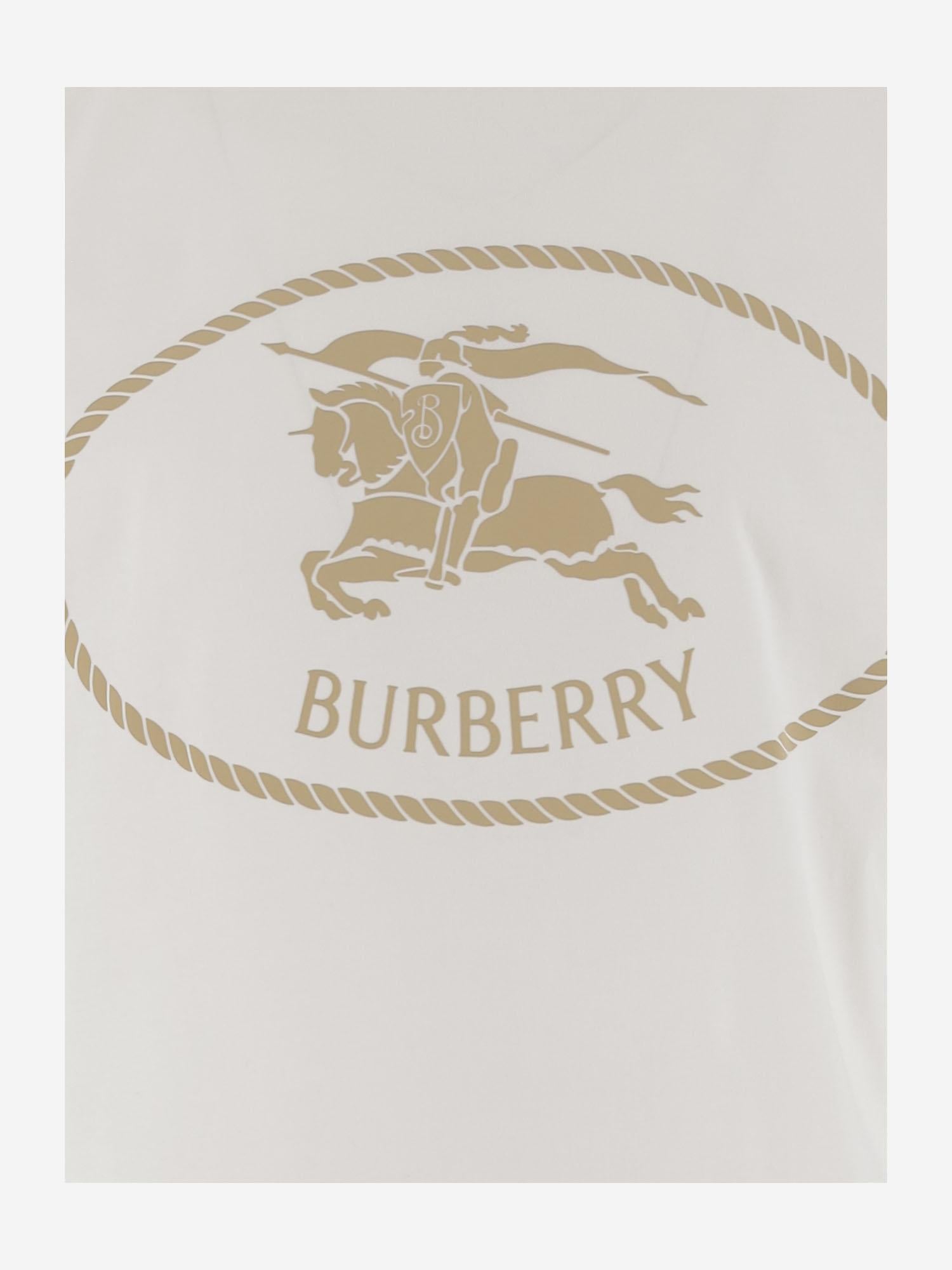 T-SHIRT CON LOGO EKD IN COTONE 8110112 CHALK BURBERRY