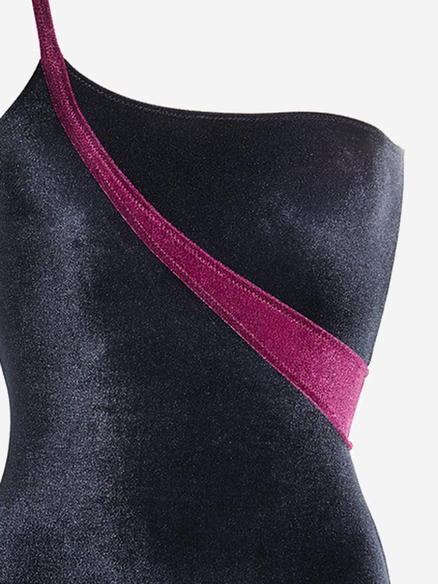 COSTUME DA BAGNO INTERO ROBBI CON MOTIVO COLOR-BLOCK ROBBIVELVET NEROBORDEAUX VVIDI