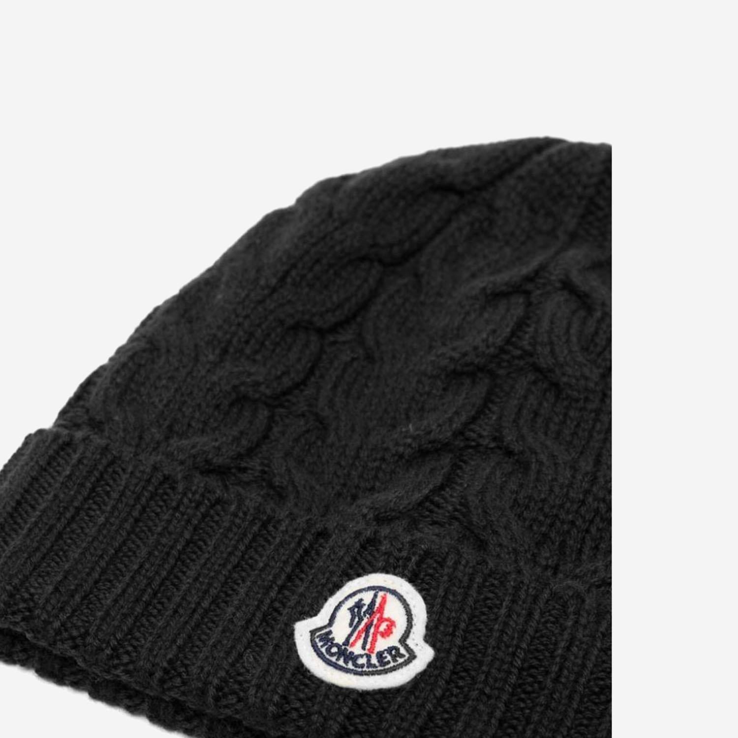 BEANIE IN LANA CON LOGO 3B0002504S02 999 MONCLER ENFANTS