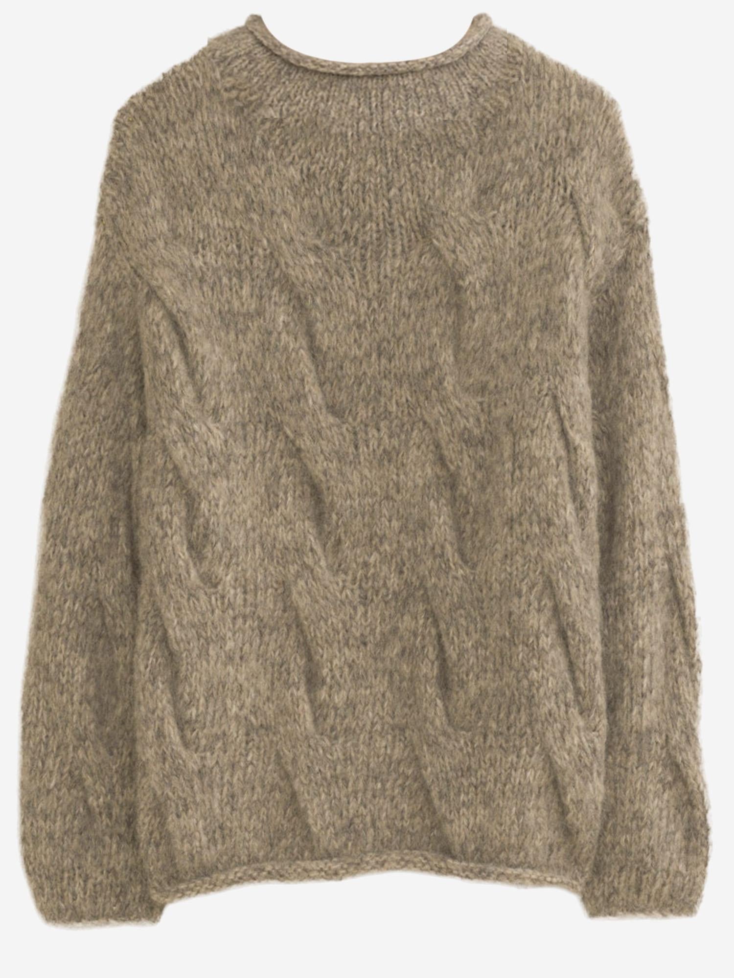 MAGLIONE IN LANA E ALPACA AW25T2492Y302 HUSK LAUREN MANOOGIAN