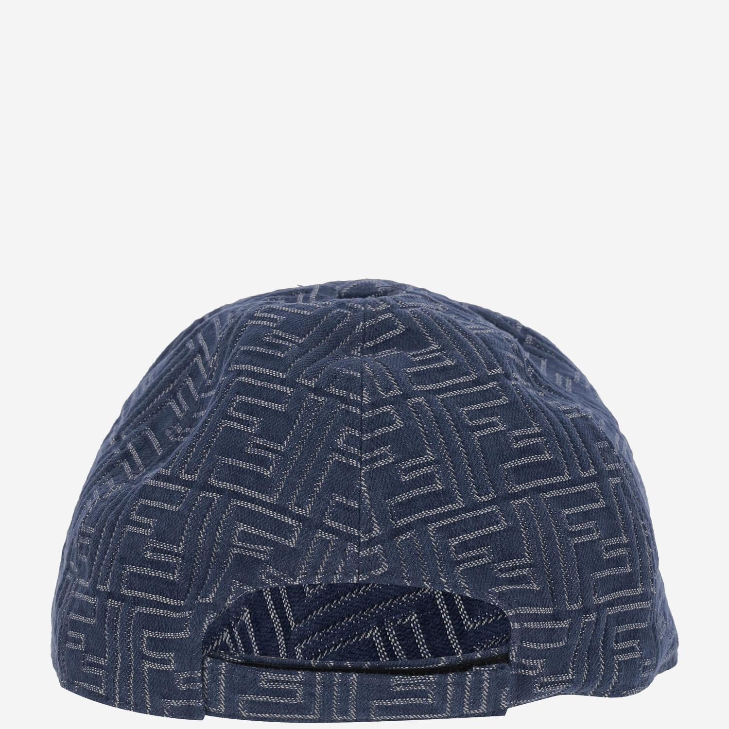 CAPPELLO DA BASEBALL IN COTONE CON MOTIVO FF FXQ768 AV93F0RBB FENDI