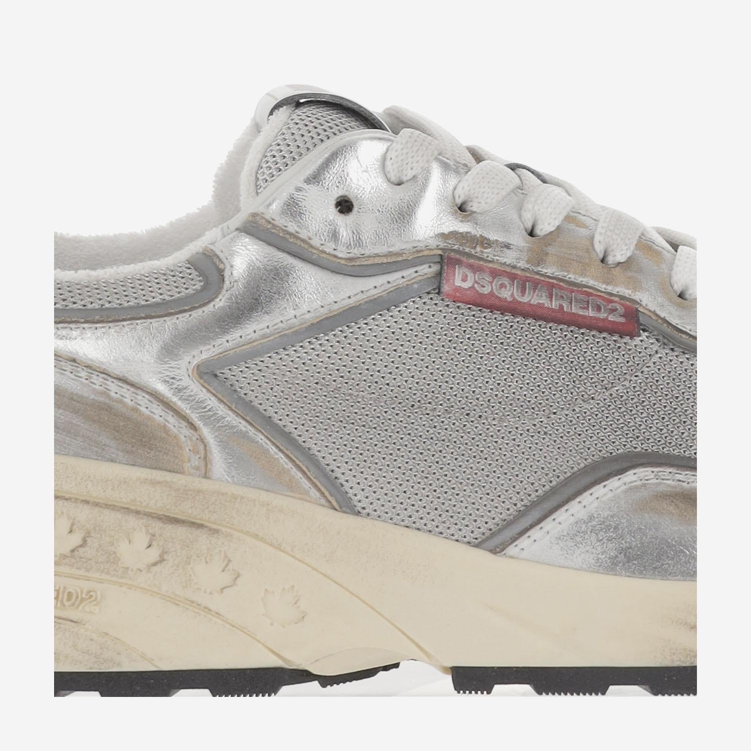 SNEAKERS IN MESH E PELLE CON LOGO SNM0401 347081852137 DSQUARED2
