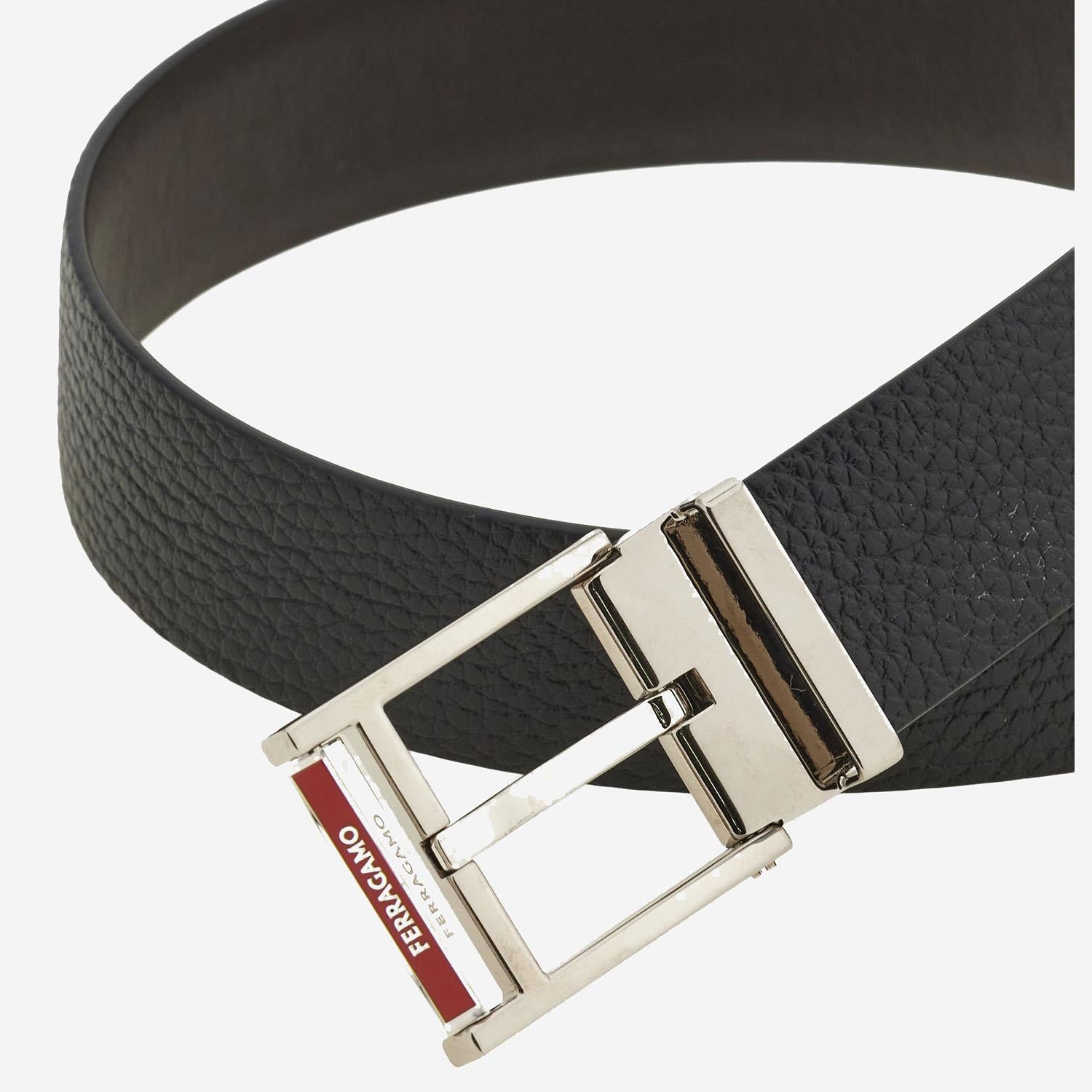 CINTURA RELIZZATA IN PELLE 670571 001NEROTESTADIMORO SALVATORE FERRAGAMO