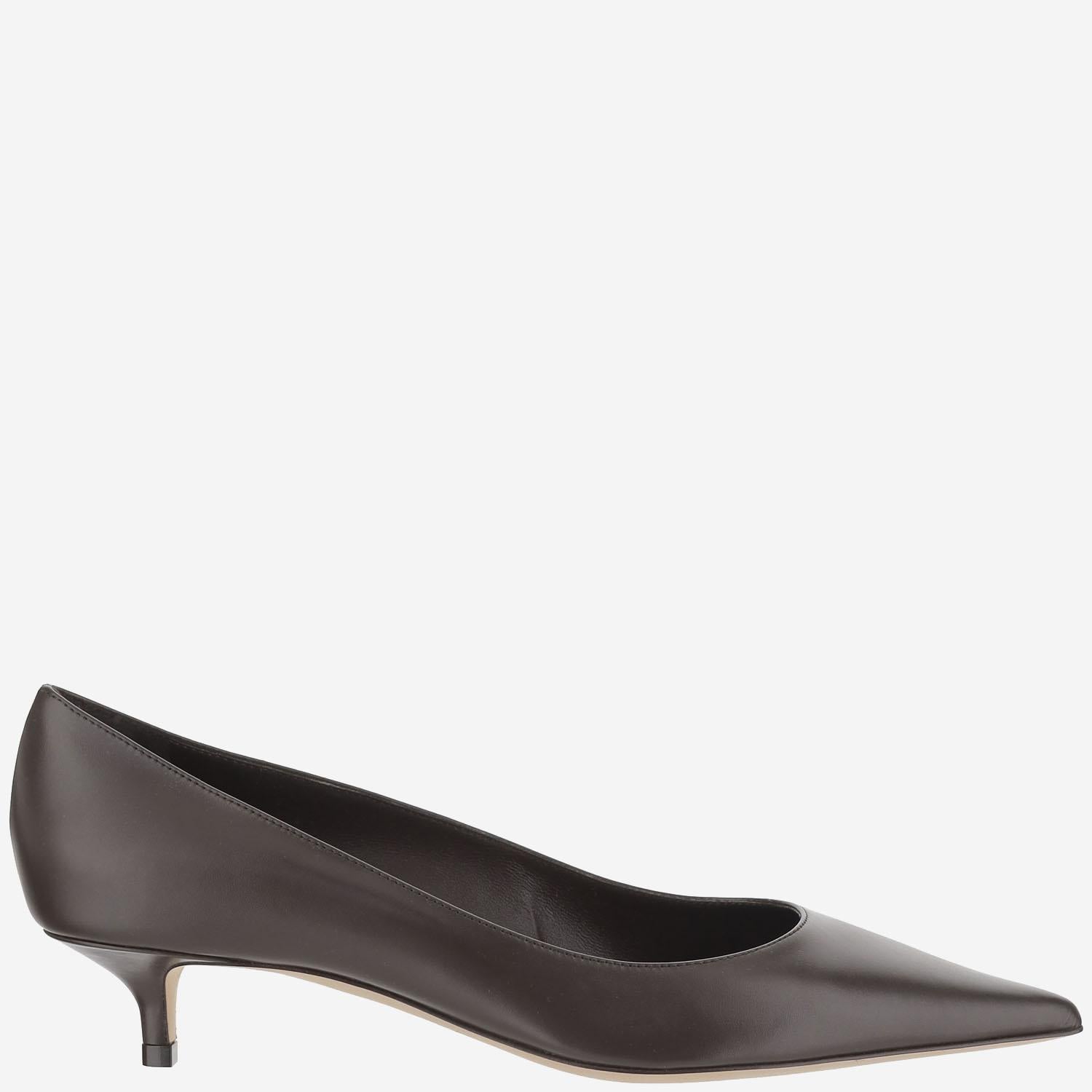 DÉCOLLETÉ AMELIA IN PELLE AMELIA CLFCHOCOLATE JIMMY CHOO