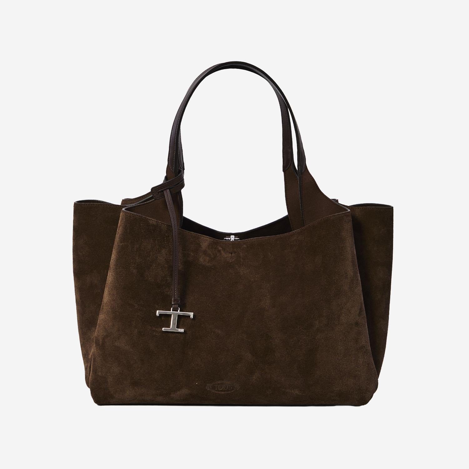 BORSA SHOPPING MEDIA IN PELLE SCAMOSCIATA XBWAPAF9300P3A 0ZQ7 TODS