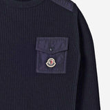 MAGLIONE IN NYLON CON LOGO 9C00010M1241 742 MONCLER ENFANTS