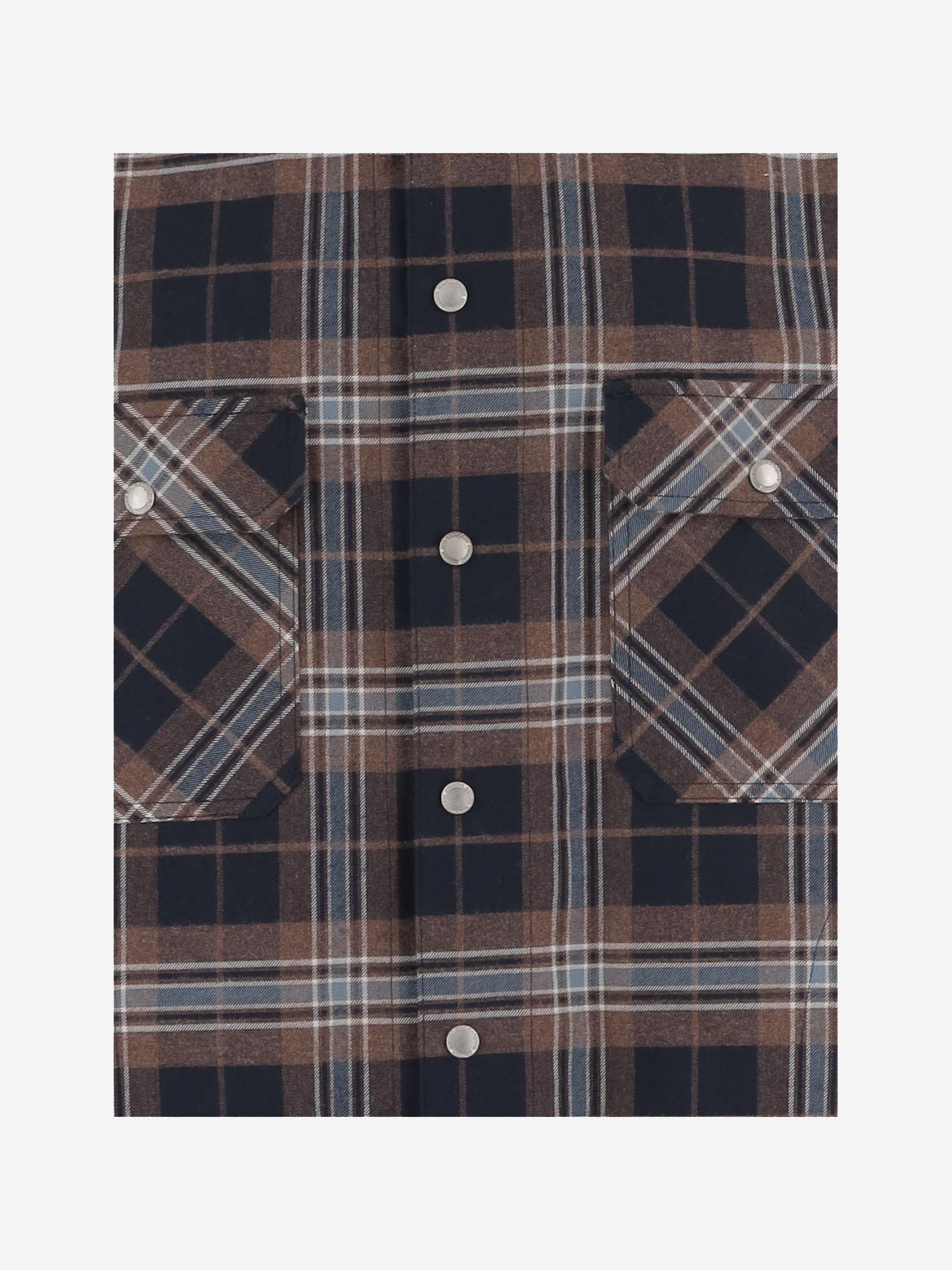 CAMICIA IN COTONE CON MOTIVO CHECK HPB001W25 1 HOMME