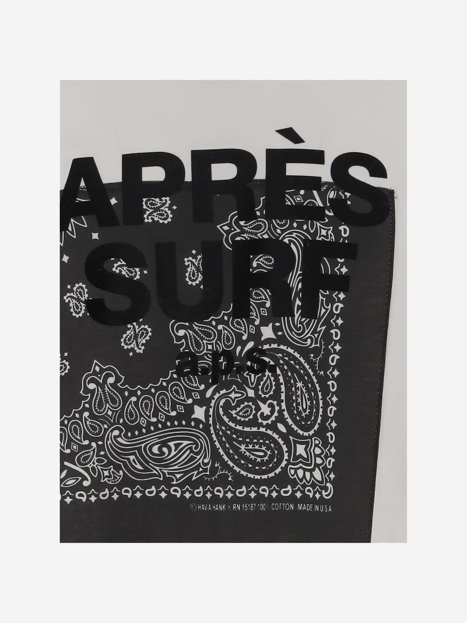 T-SHIRT IN COTONE CON LOGO TRAIN WHITE APRES SURF