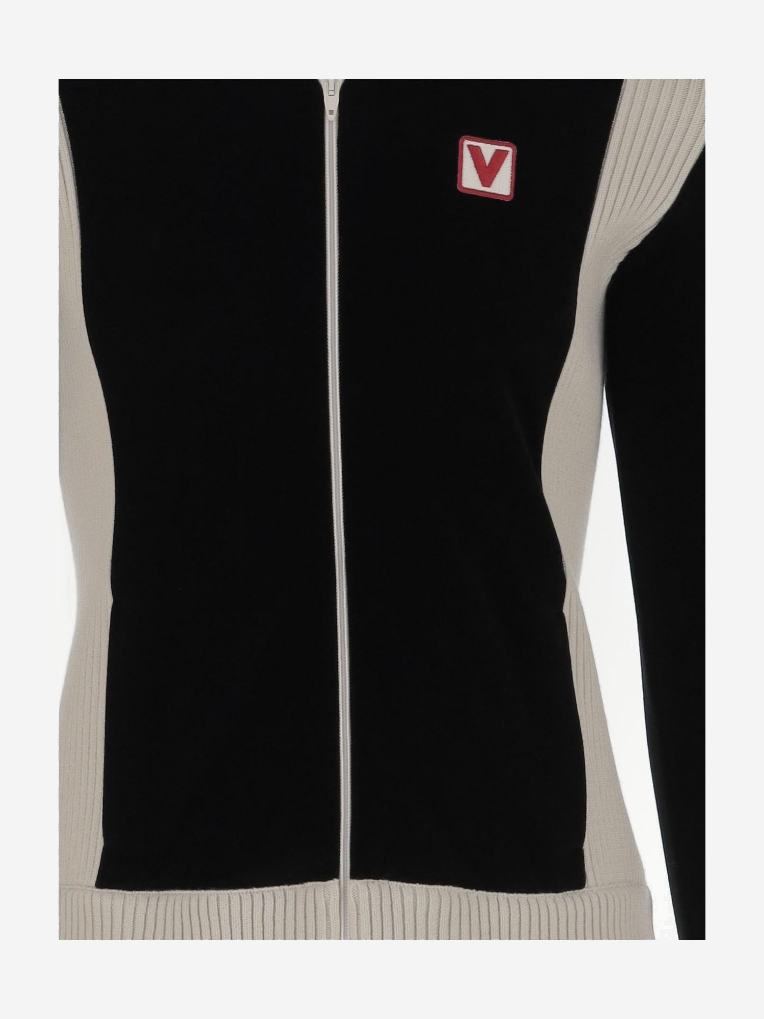 FELPA IN CINIGLIA CON ZIP E PATCH CHEZ VALENTINO 6V3MF28VARA 0NO VALENTINO