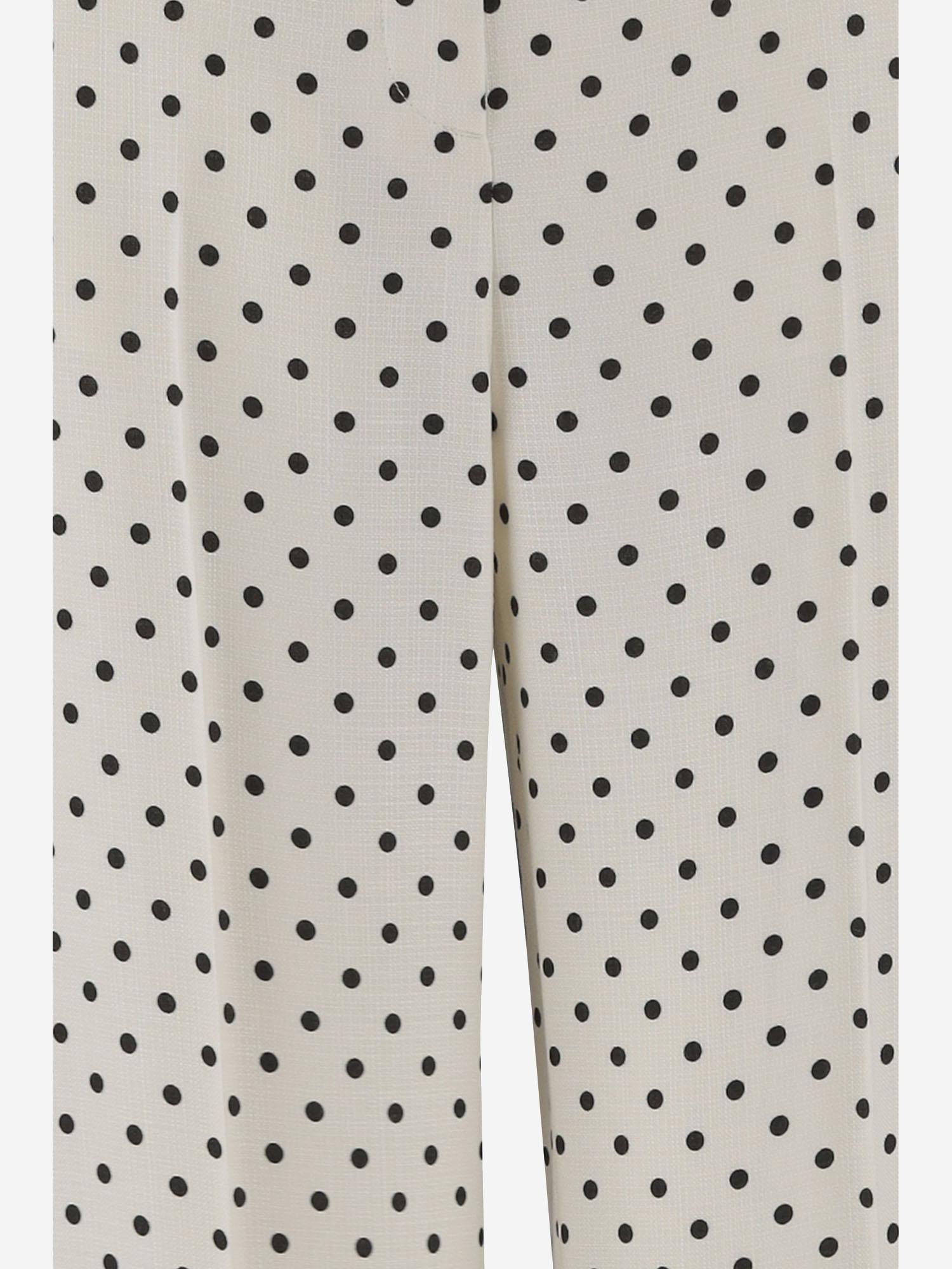 PANTALONI ELEGANTI A POIS 6B0RB6F098S R8E VALENTINO