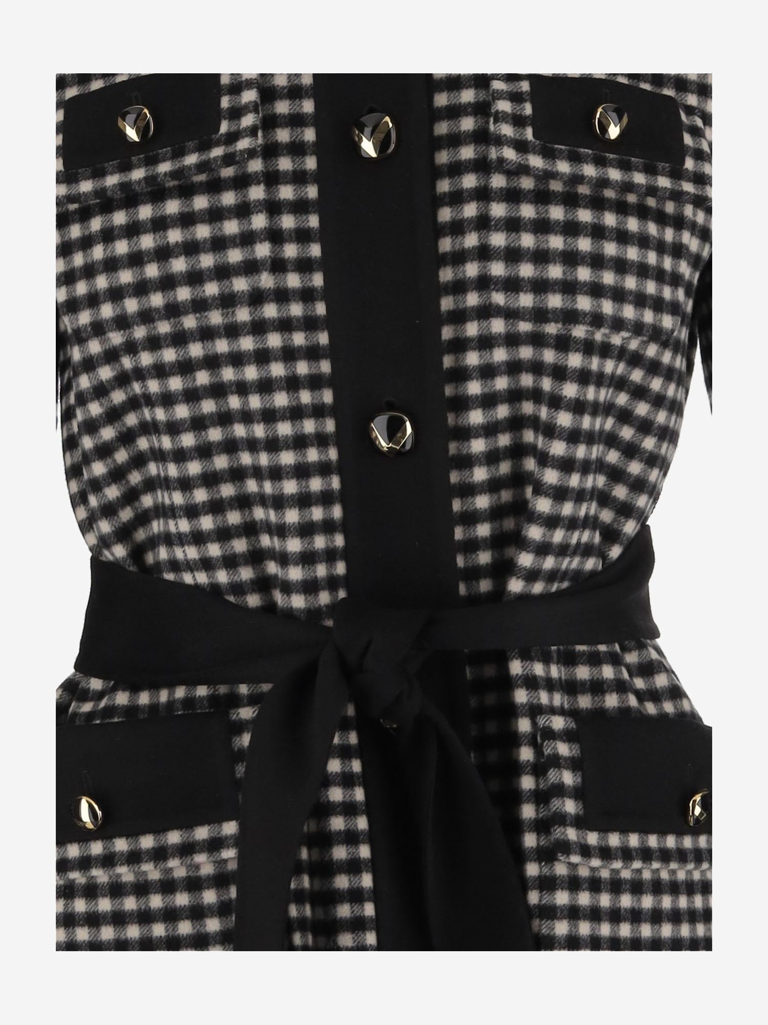CAPPOTTO IN LANA CON MOTIVO A QUADRI 7B3CA7S0 9F10AN VALENTINO