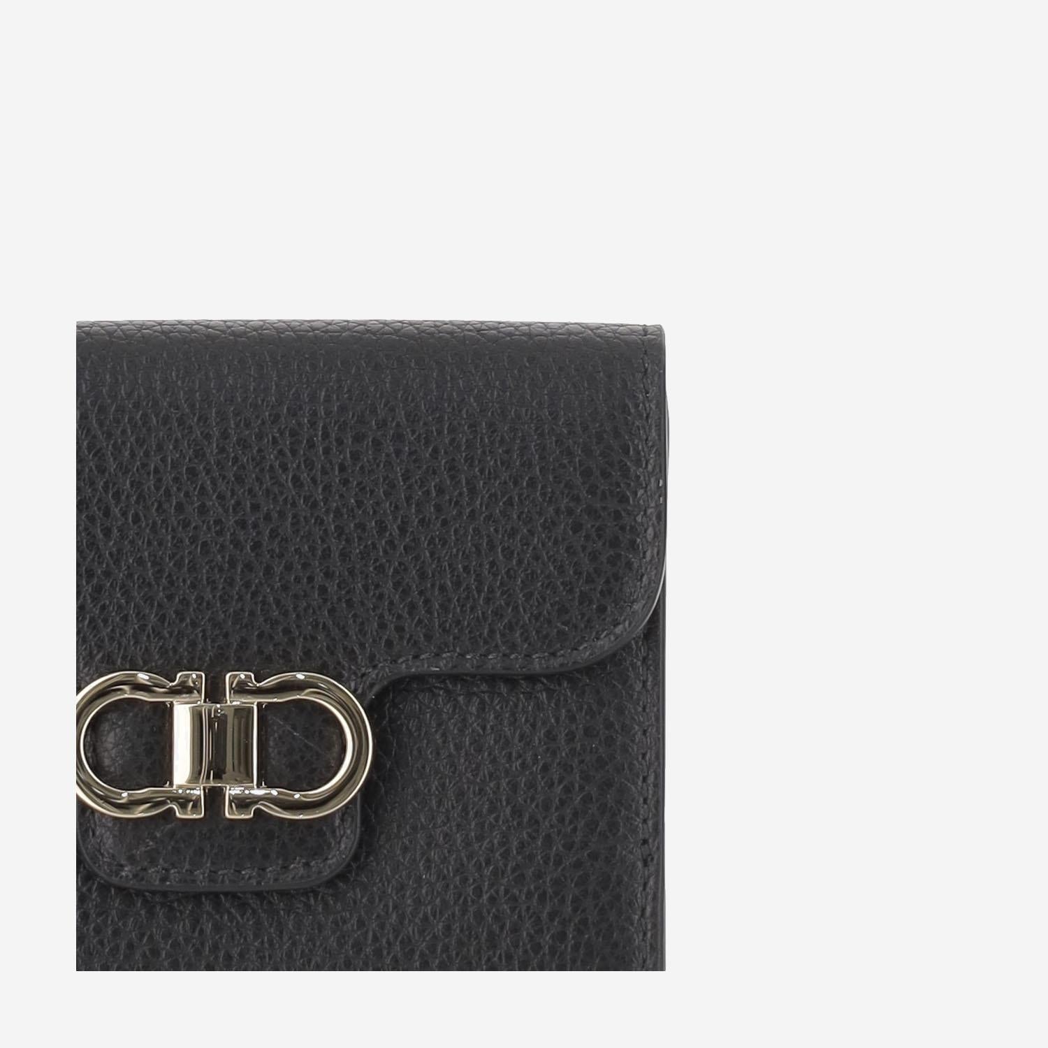 Portafoglio compatto French 220961 002NEROFLAMERED SALVATORE FERRAGAMO