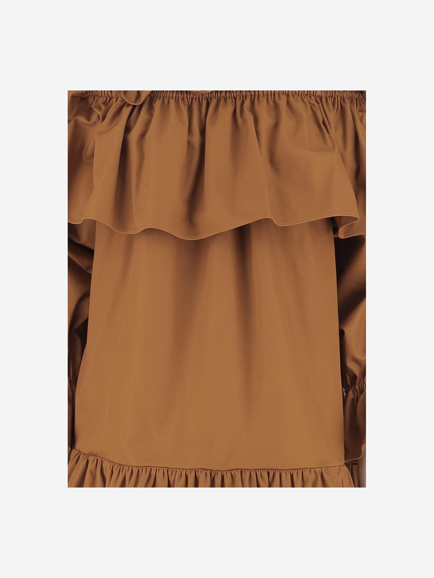 ABITO A BALZE IN TWILL DI COTONE 820312 Y3A992498 SAINT LAURENT