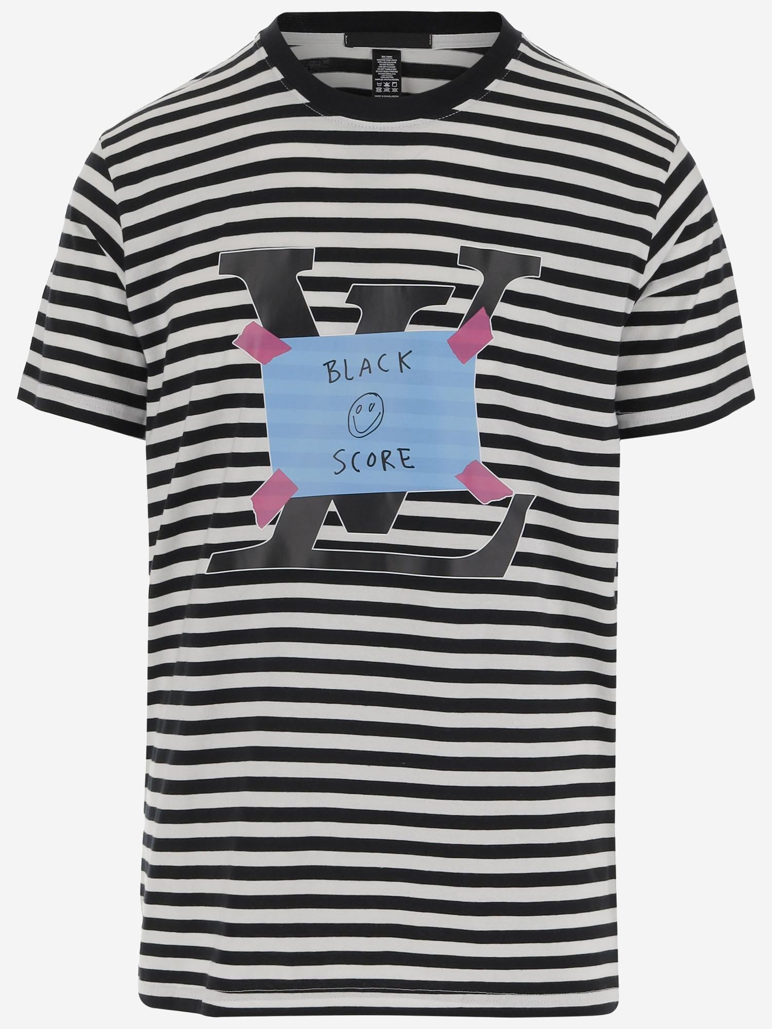 BLACK SCORE BSMCSLVSTICKERWHITEXBLACKSTRIPE