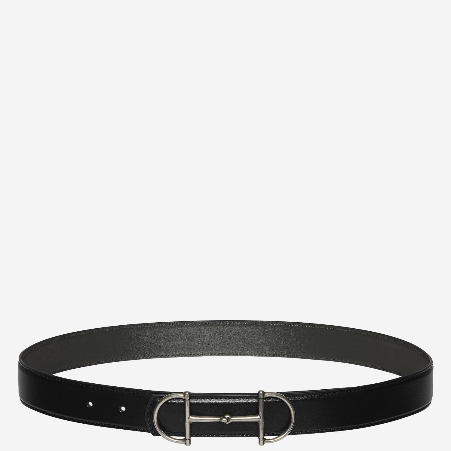 CINTURA REVERSIBILE IN PELLE CON MORSETTO 847273 0YATC1082 GUCCI