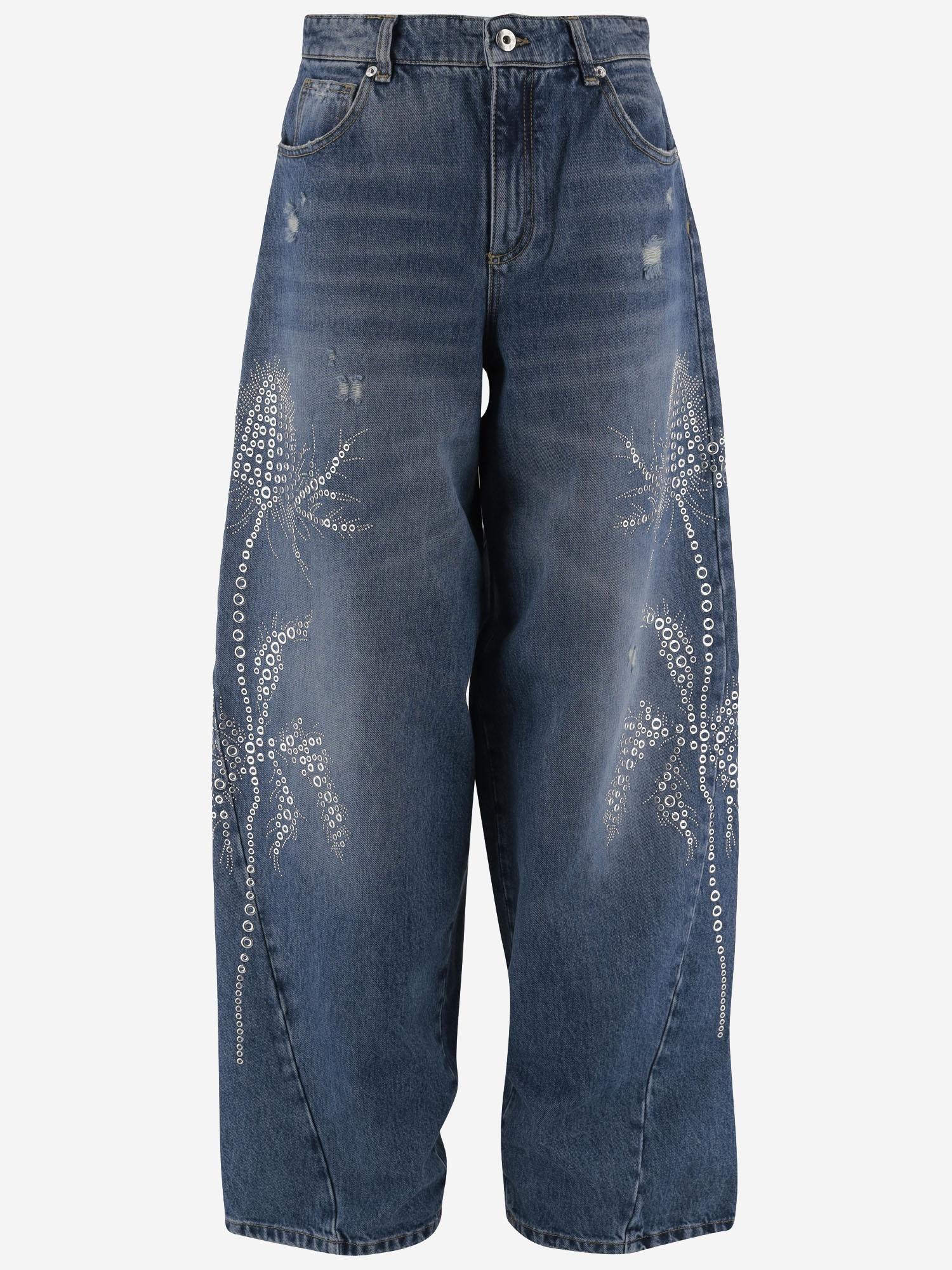 jEANS effetto lavato con palme A544J122A C6F18 BLUMARINE