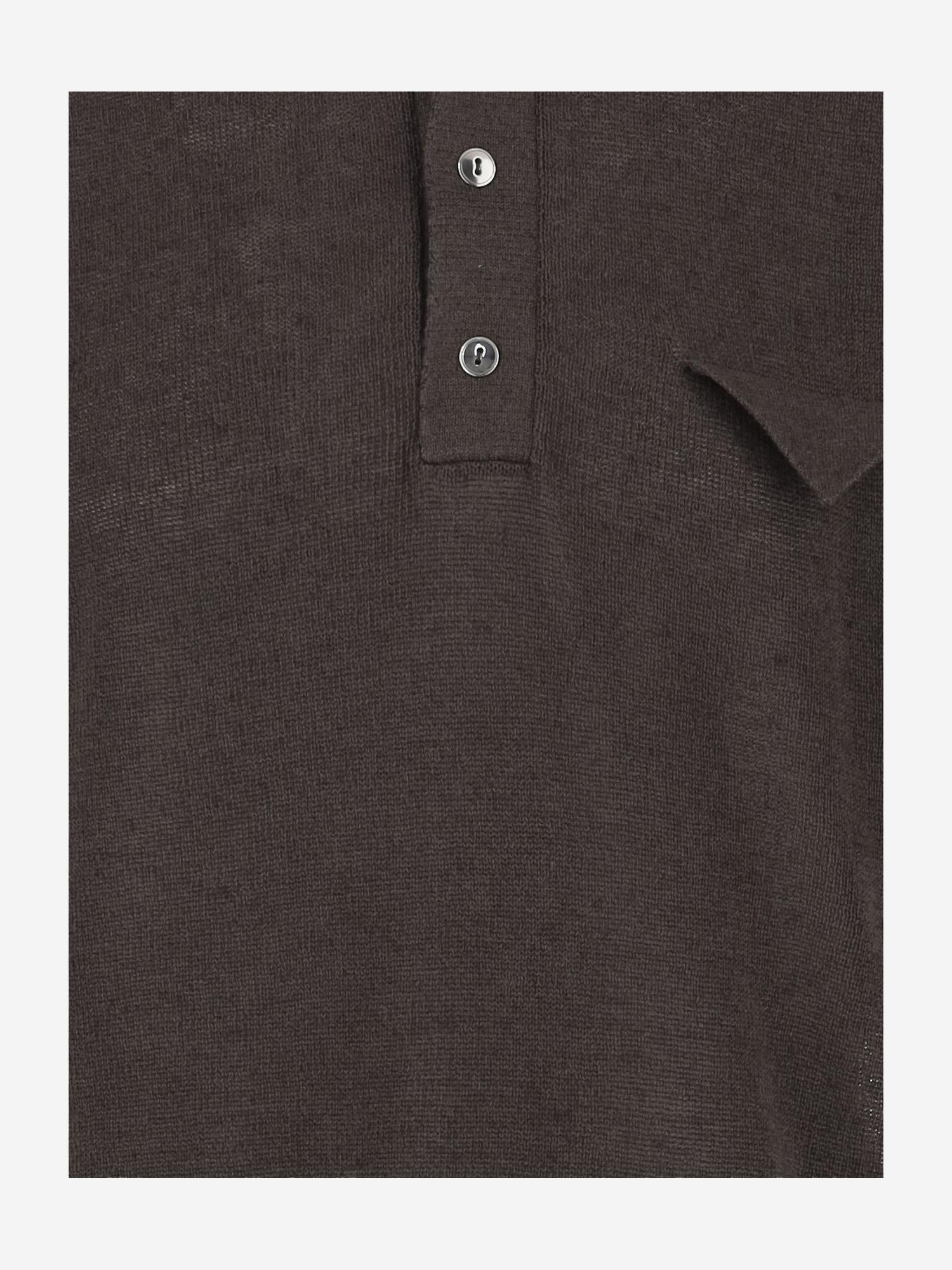 Polo in lino leggero 740733 V2X001274 BOTTEGA VENETA
