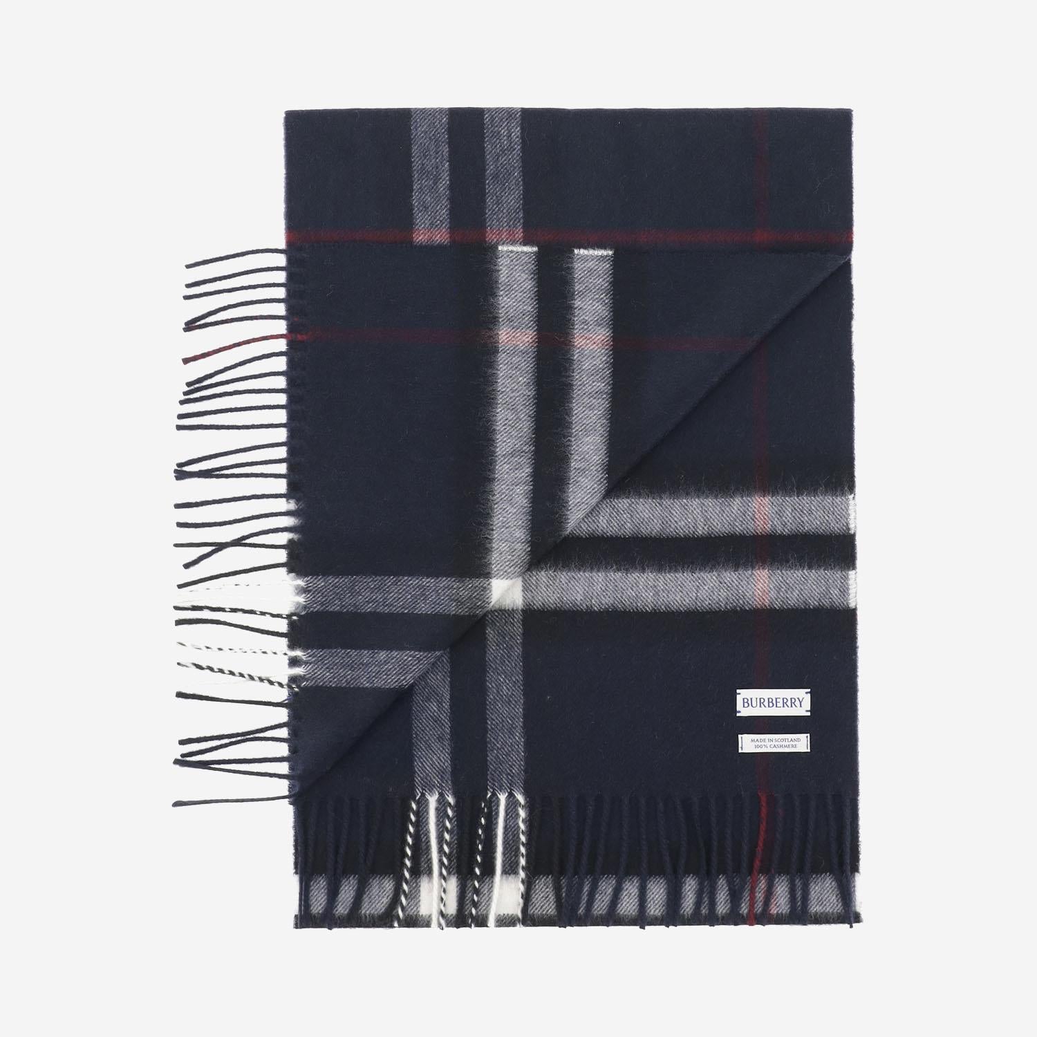 Sciarpa check rossa in cashmere 8112641 INK BURBERRY