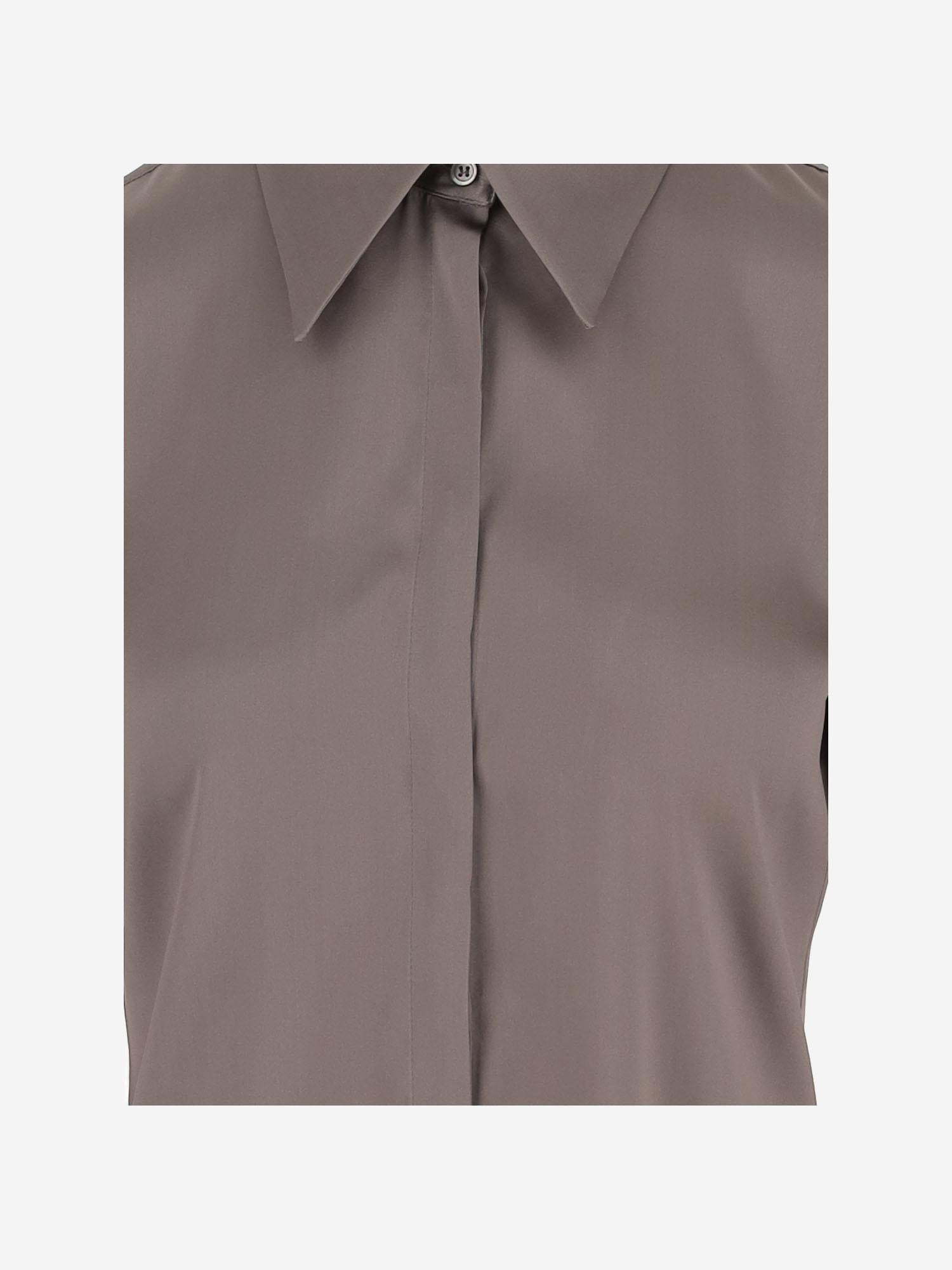 CAMICIA IN SETA STRETCH 4494 2094TAUPEAC F.IT