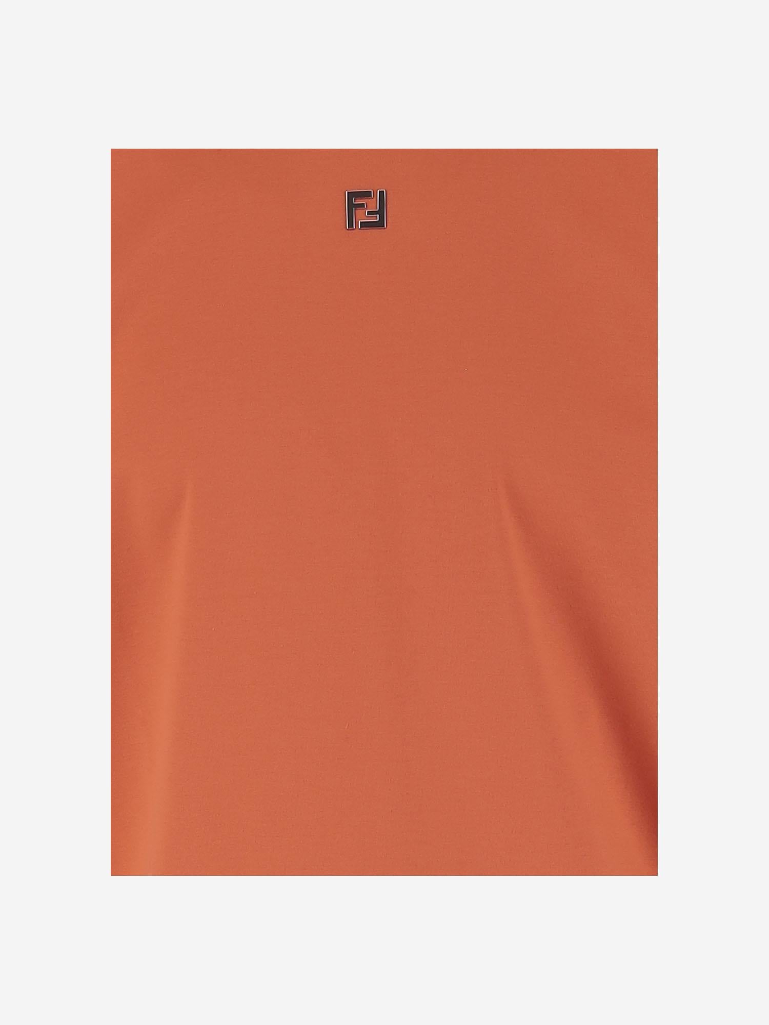 T-SHIRT IN COTONE CON LOGO FF FY0936 ARYYF0D4T FENDI