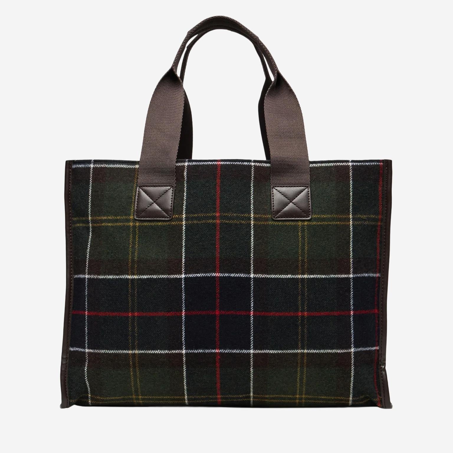 BORSA TOTE TURNBERRY IN MISTO LANA CON MOTIVO CHECK LBA0424 OL91 BARBOUR