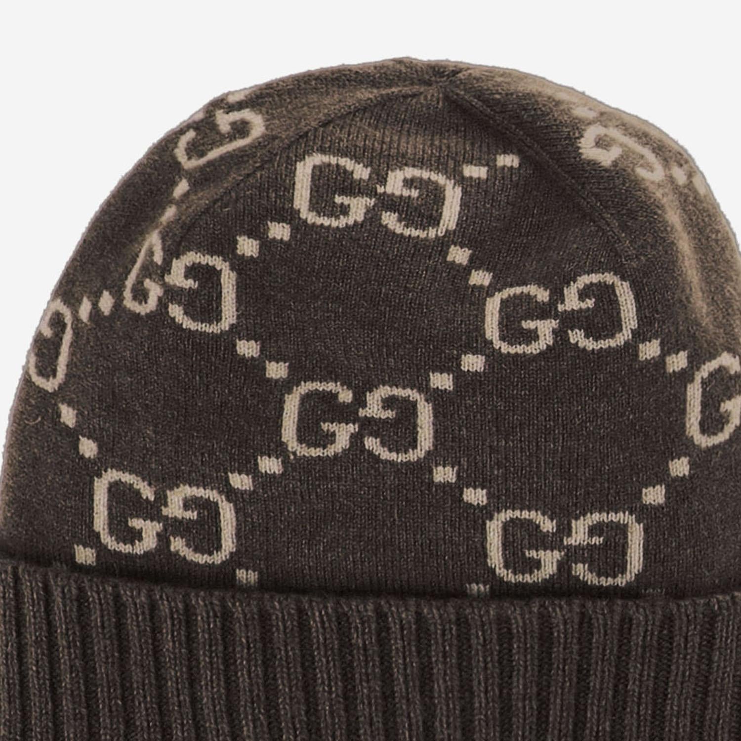 Beanie in jacquard di cashmere GG 811392 4GABX2579 GUCCI