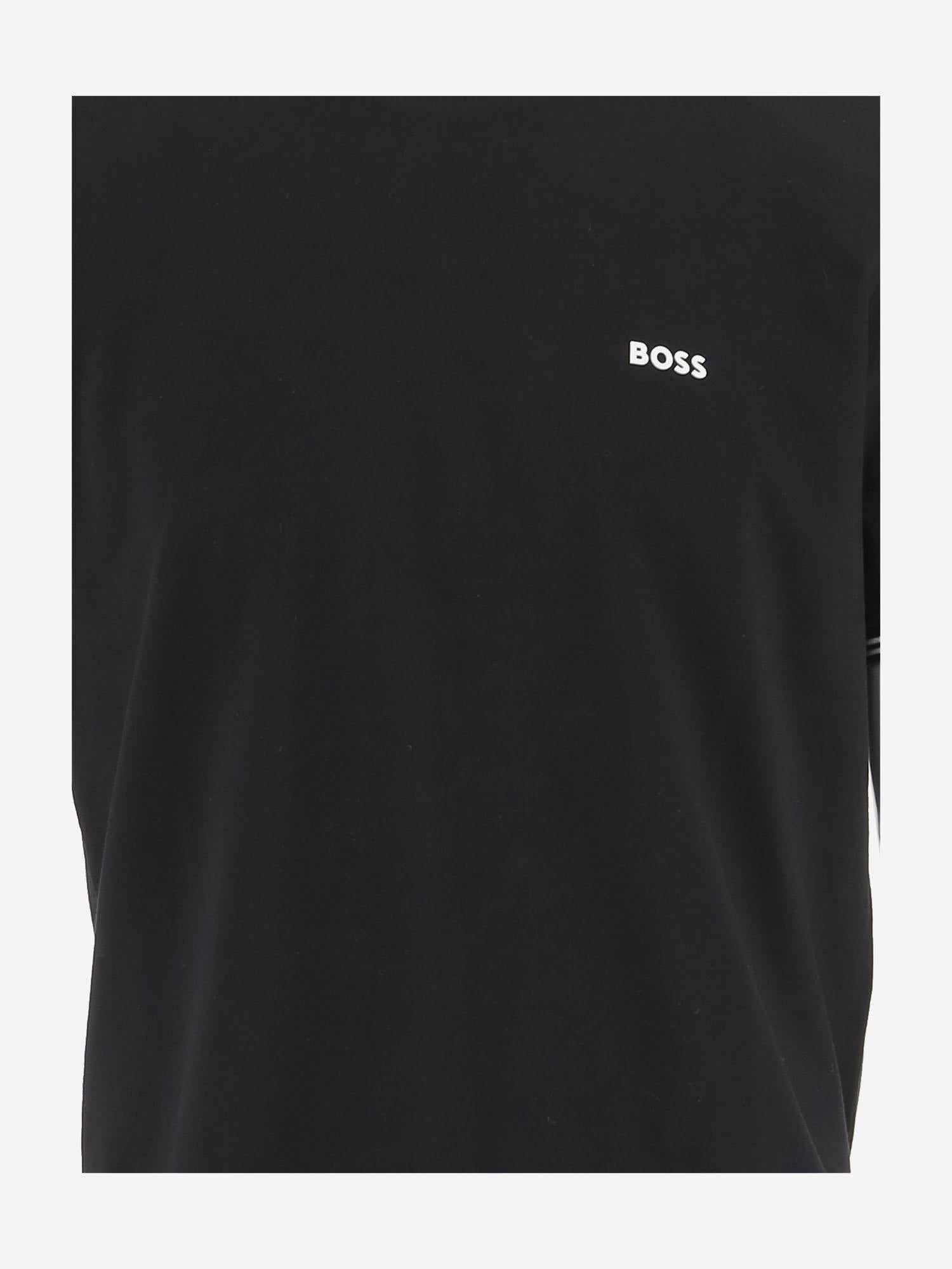 T-SHIRT IN COTONE STRETCH CON LOGO 50521245 001 HUGO BOSS