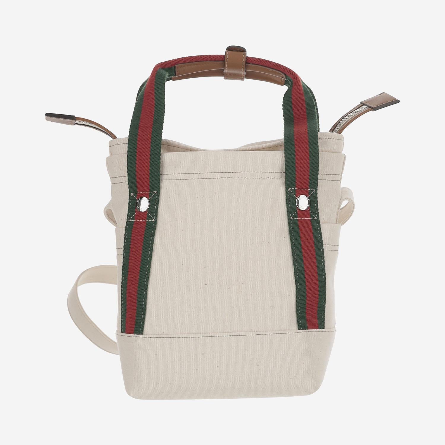 Borsa in tessuto stampato misura media con dettaglio Web 820999 FAD789042 GUCCI